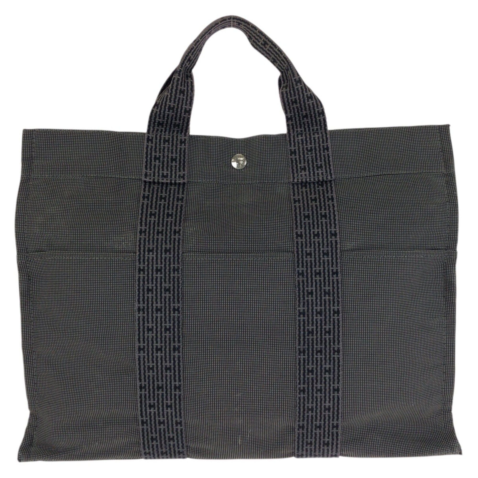 Hermes Hermes Herline MM Grey Silver Hardware Polyamide Polyester Tote Bag Handbag for Women Size ONE SIZE - 1 Thumbnail