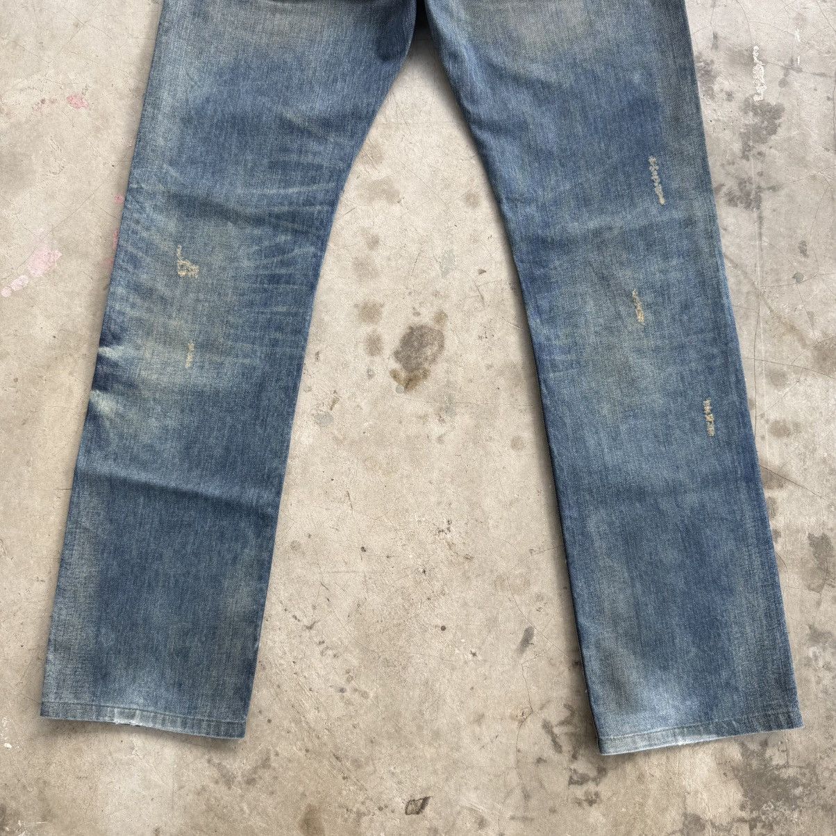 Japanese Brand W34x30.5 Vintage ZuElement Faded Rusty Ripped Denim Jean Size US 34 / EU 50 - 11 Thumbnail