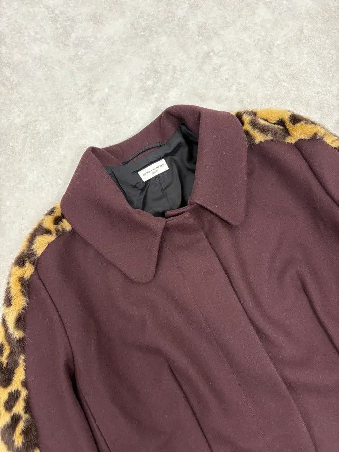 Dries Van Noten Dries Van Noten Bordeaux Leopard Blazer Jacket Size XS / US 0-2 / IT 36-38 - 5 Thumbnail