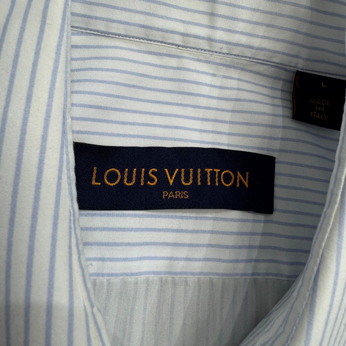 Louis Vuitton LV Blue White Striped Shirt L Size US L / EU 52-54 / 3 - 2 Thumbnail