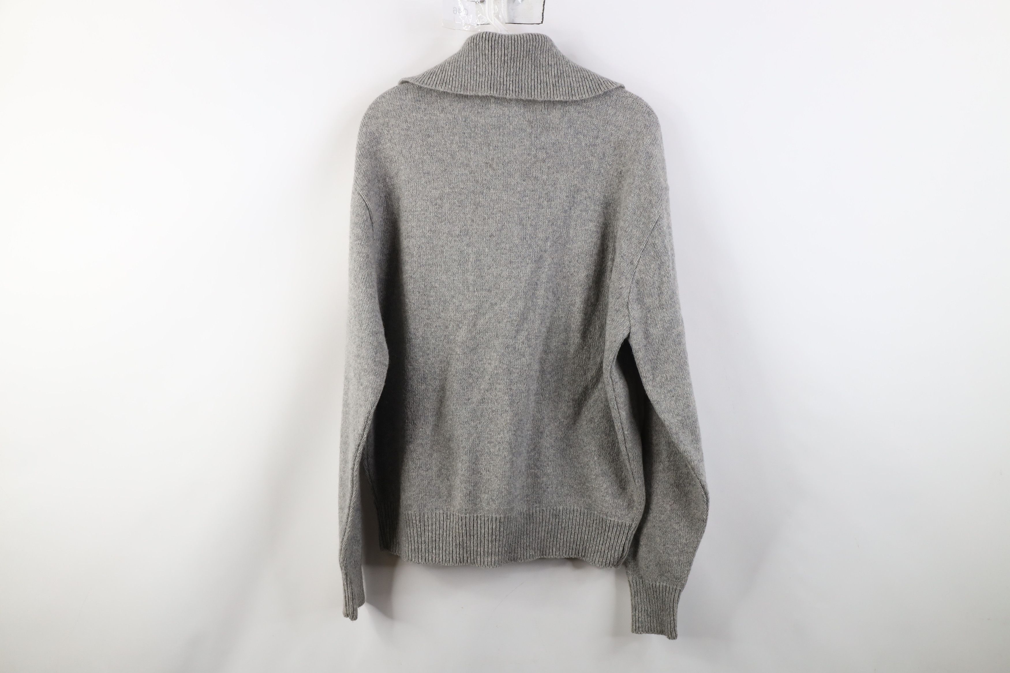 Vintage Vintage 70s Streetwear Collared Pocket Sweater Gray USA Size US L / EU 52-54 / 3 - 11 Thumbnail