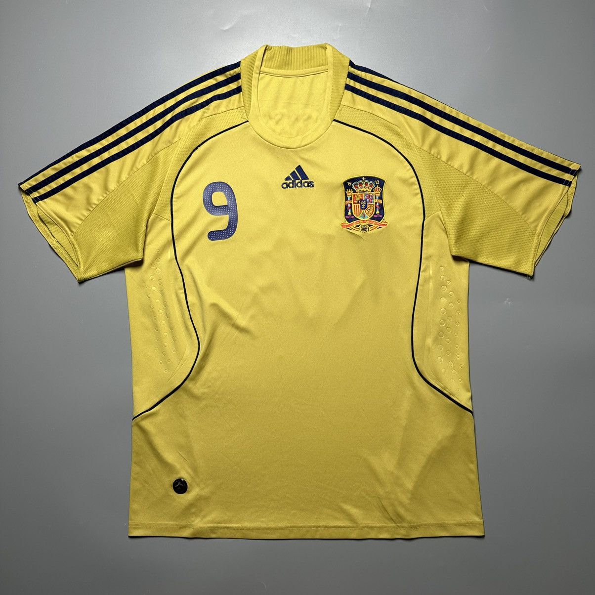 Adidas SPAIN ADIDAS 2008 EURO FOOTBALL AWAY JERSEY #9 TORRES Size US XL / EU 56 / 4 - 2 Thumbnail