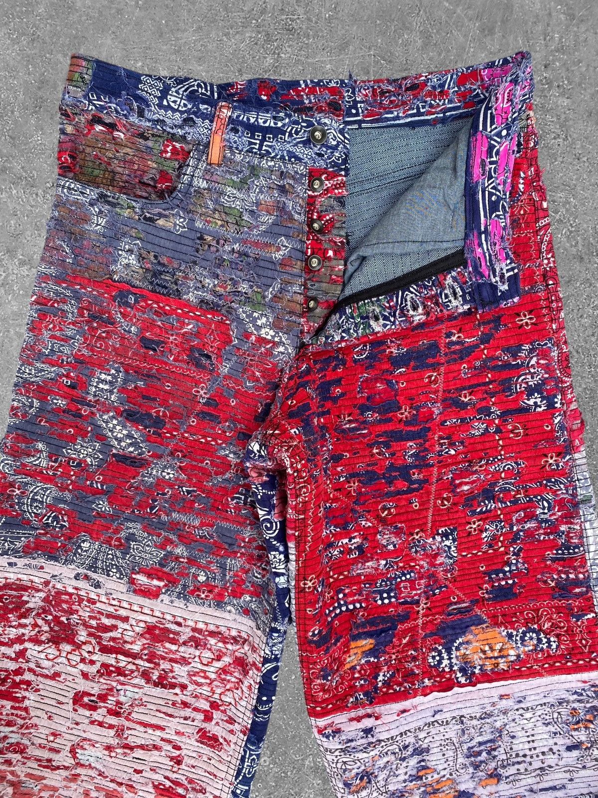 Japanese Brand × Vintage 1 of 1 custom Boro jeans Size US 33 - 3 Thumbnail