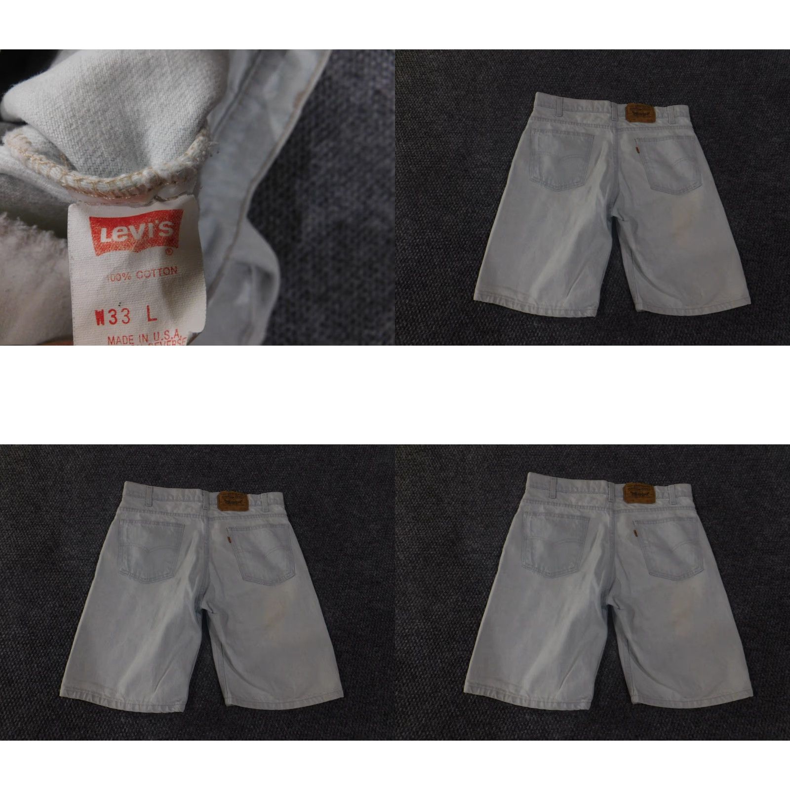 Levi's VINTAGE Levi's 505 Shorts Mens 33 Beige Denim Chino 5-Pocket 10 In Inseam Beige Regular Men Vintage Set Orange Tab Casual Summer Spring Fall Size US 33 - 8 Thumbnail