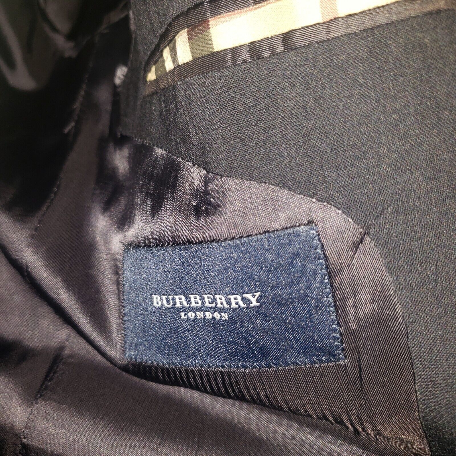 Burberry Burberry London Mens Blazer Jacket Size 50R Black Two Button Size 50R - 6 Thumbnail