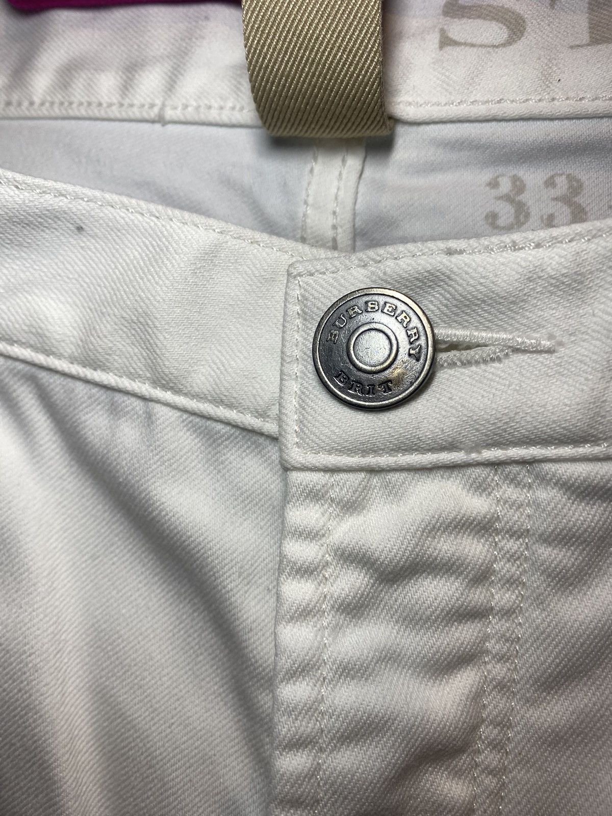 Burberry × Designer Burberry Brit White Pants 33x34 Size US 33 - 4 Thumbnail