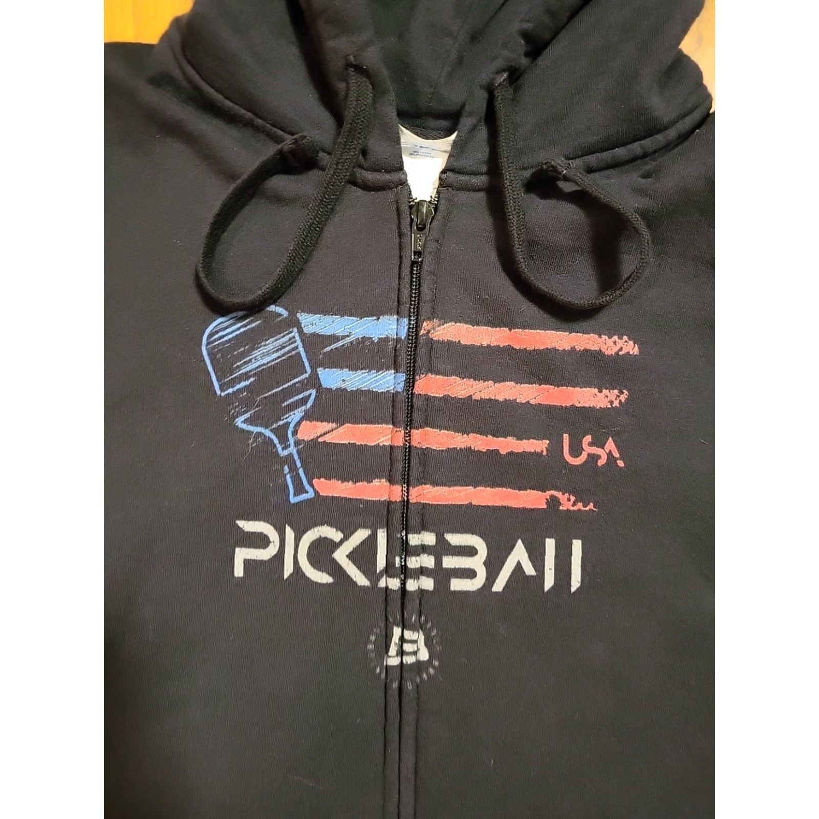 Port & Company Port & Company Pickleball USA Hoodie Black M Full Zip Size US M / EU 48-50 / 2 - 2 Thumbnail