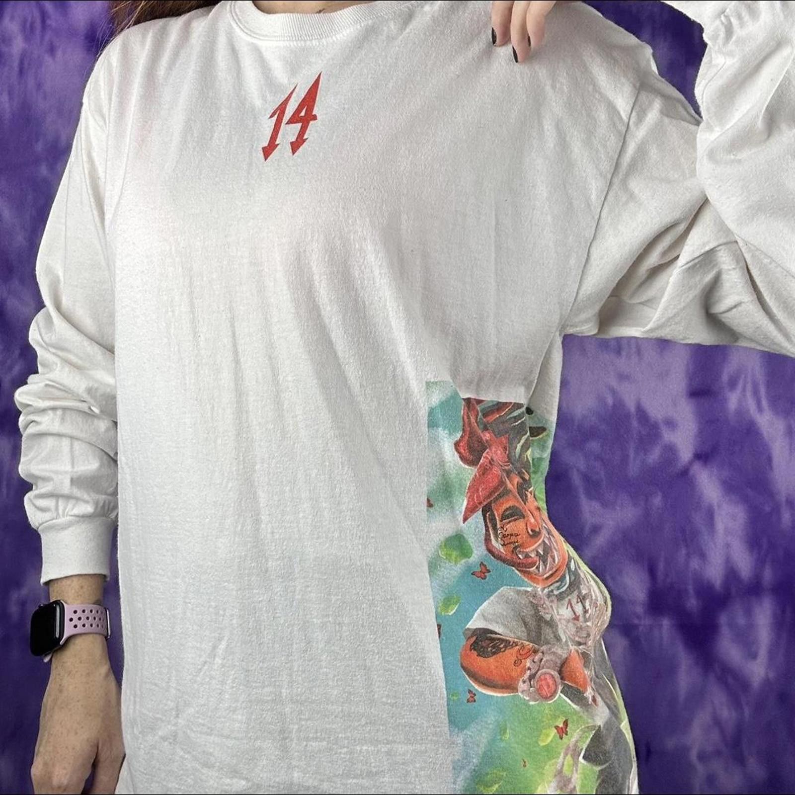 Other Trippie Redd long sleeve white tee sz L Size US L / EU 52-54 / 3 - 2 Thumbnail