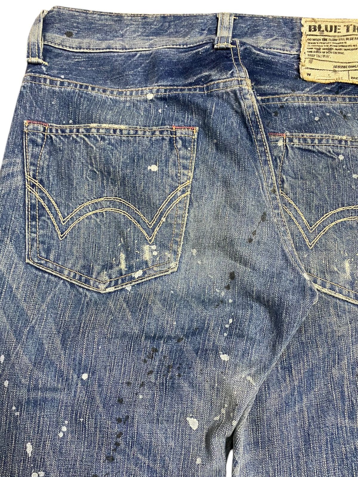Japanese Brand Vintage Edwin 503 Faded Wash Paint Splatter Distressed Jeans Size US 31 - 7 Thumbnail
