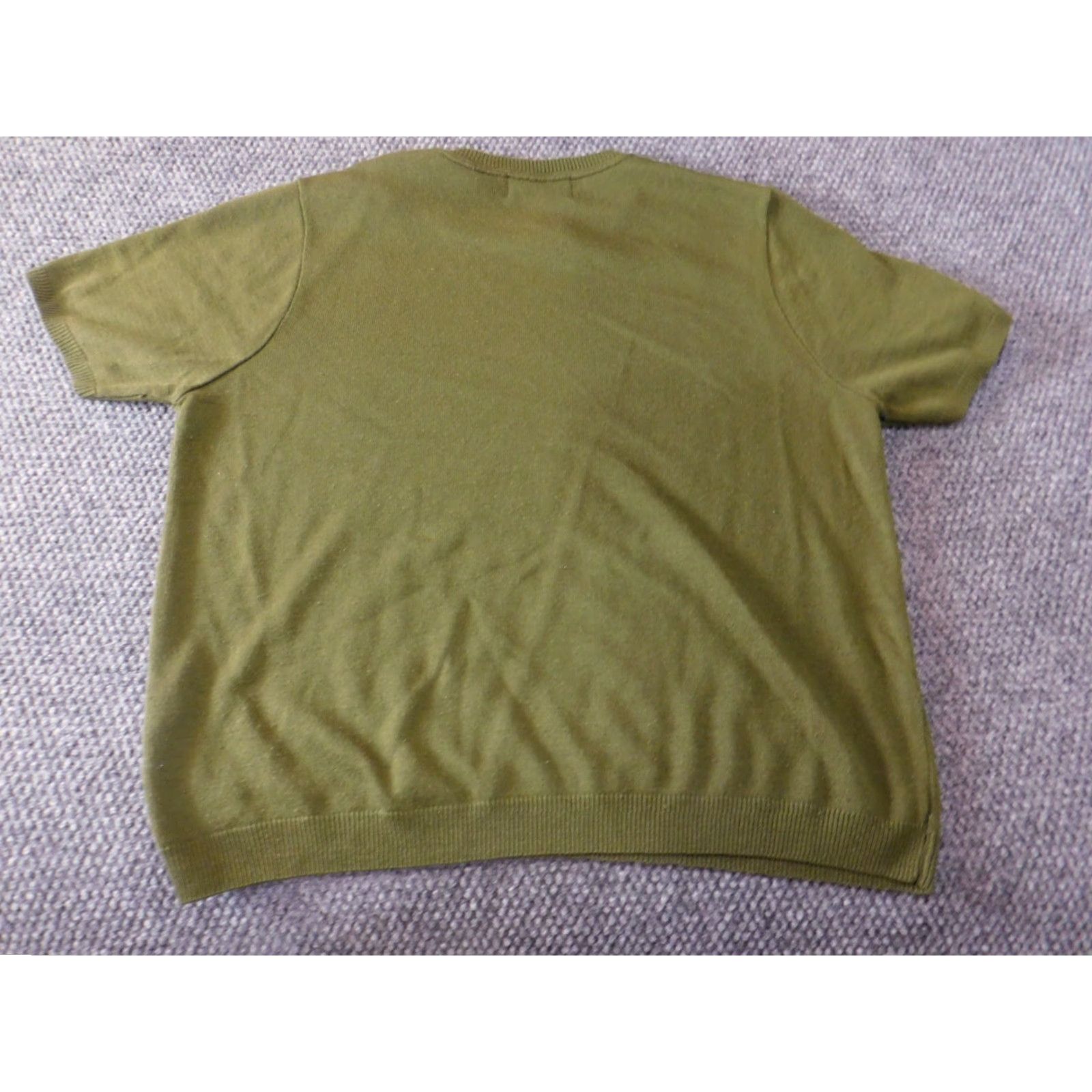 Vintage Alfred Dunner Womens Sweater L Green pullover acrylic knit crew neck cap sleeve button casual Size L / US 10 / IT 46 - 6 Thumbnail
