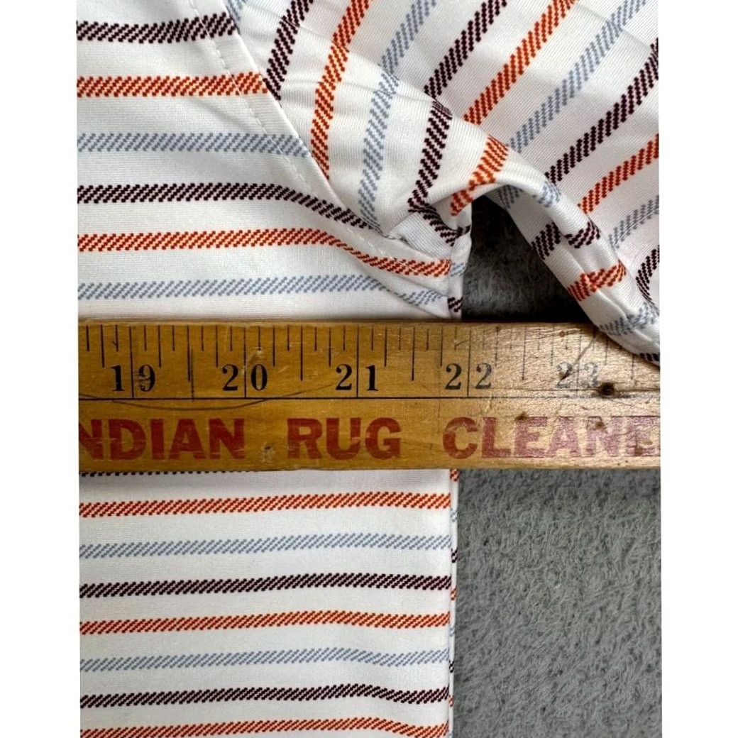 Vintage Hickey Freeman Golf Polo Shirt Mens Medium White Striped Rugby Casual NEW Size US M / EU 48-50 / 2 - 5 Thumbnail