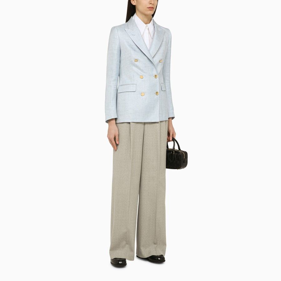 AMI o1d2blof0724 Wool Pants in Light Grey Size 28" / US 6 / IT 42 - 2 Thumbnail