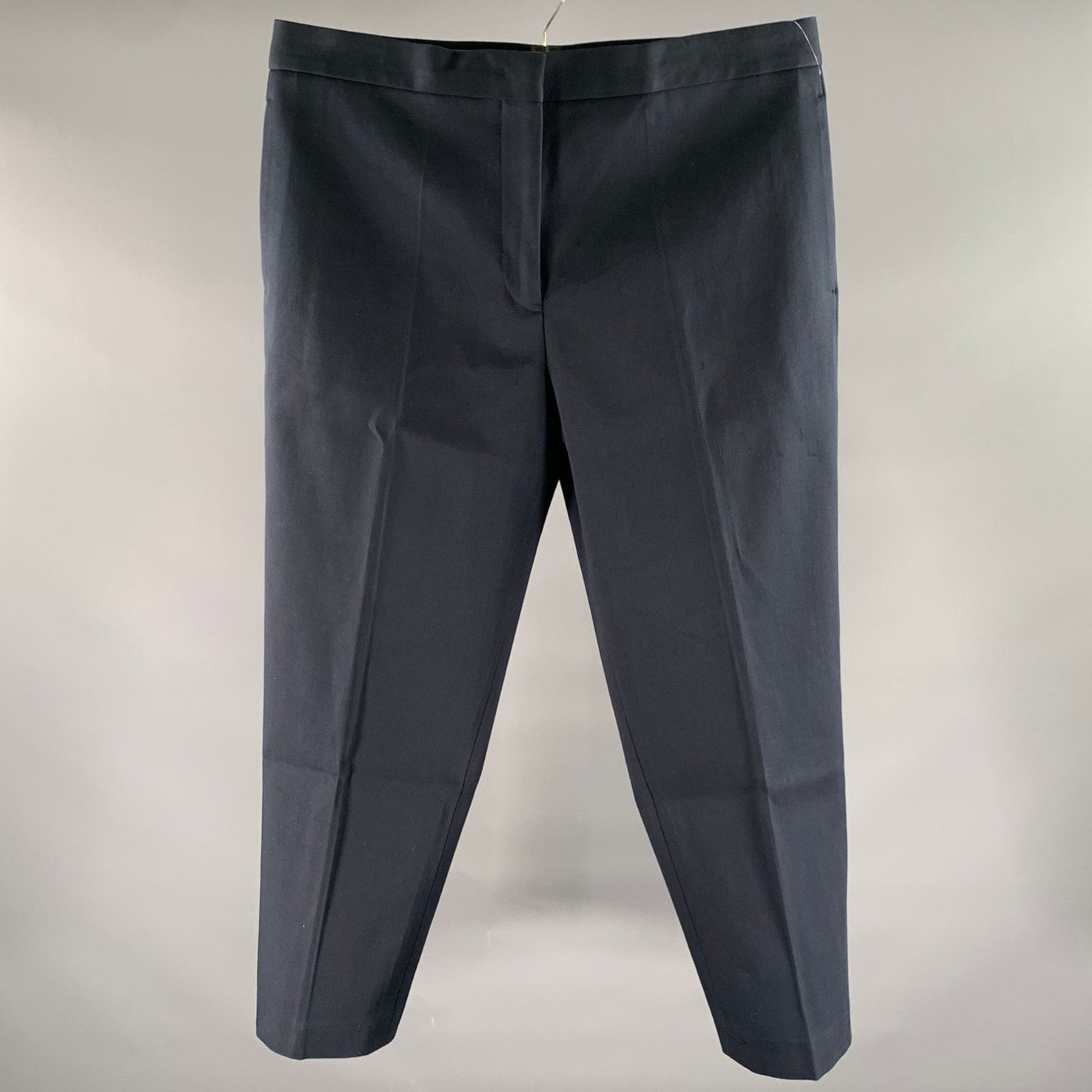 Jil Sander JIL SANDER Size 14 Navy Cotton Cropped Pants Size US 28 / EU 44 - 1 Thumbnail