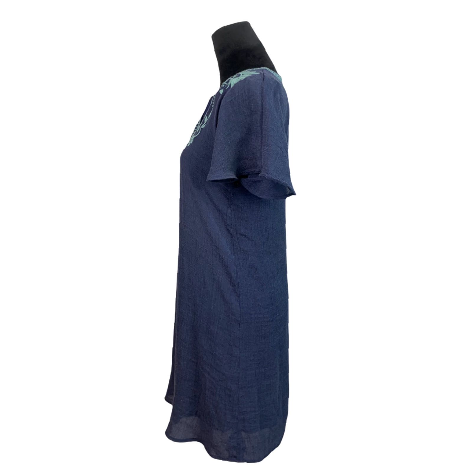 sachin and babi light blue dress THML Black Embroidered Tassle Shift dress Small main image 0