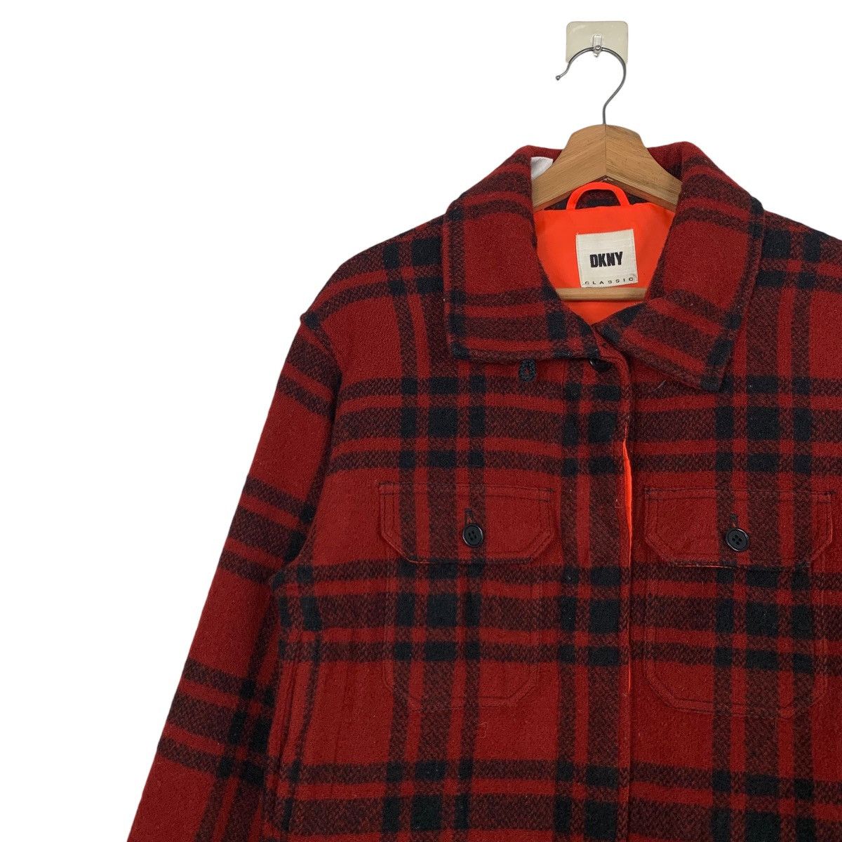 DKNY Vintage 90's DKNY CLASSIC Checked Flannel Jacket #2736-C123 Size US S / EU 44-46 / 1 - 3 Thumbnail