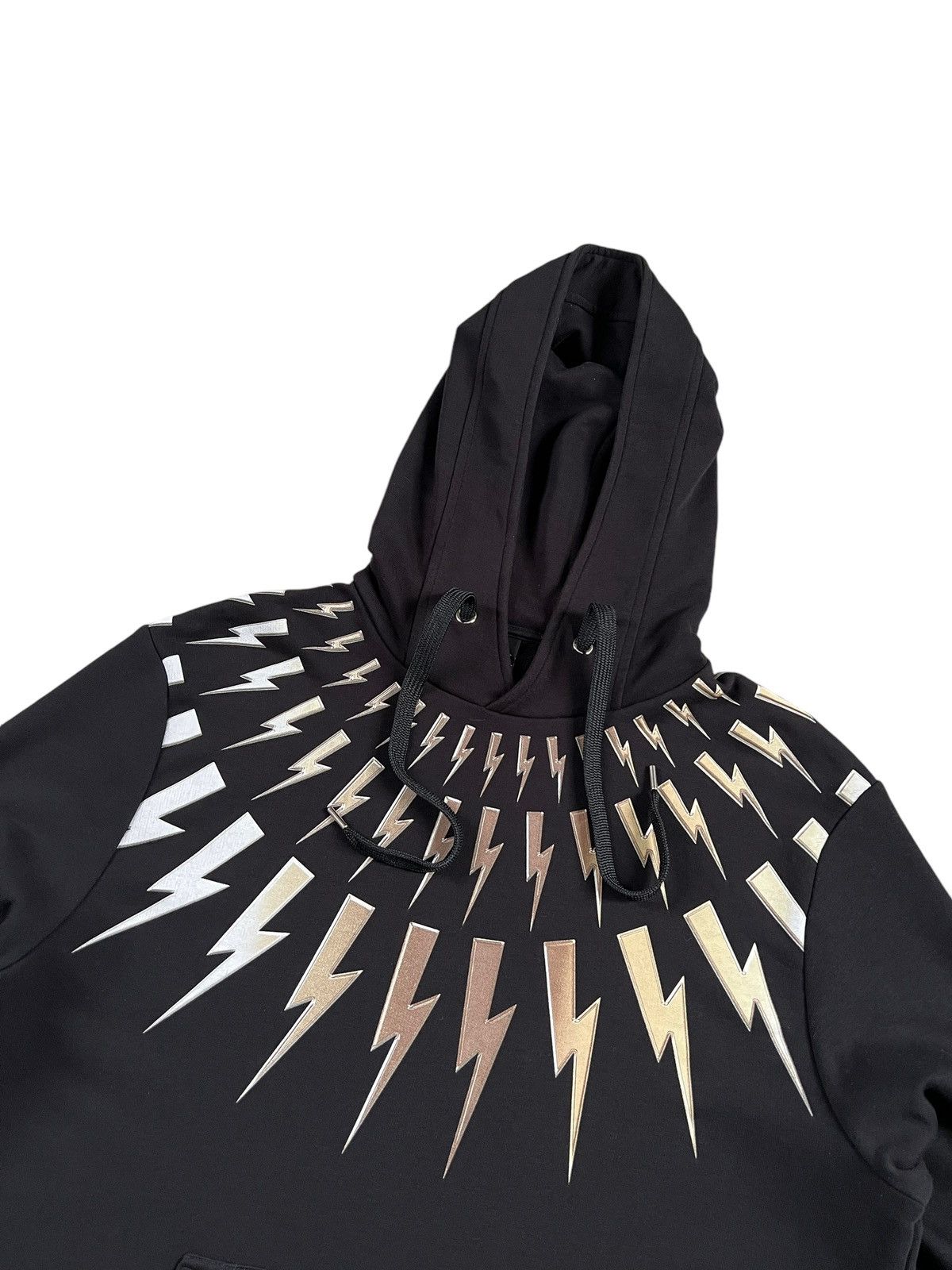 Designer × Neil Barrett FW20 Neil Barrett Metallic Bolt Hoodie Size US XL / EU 56 / 4 - 4 Thumbnail