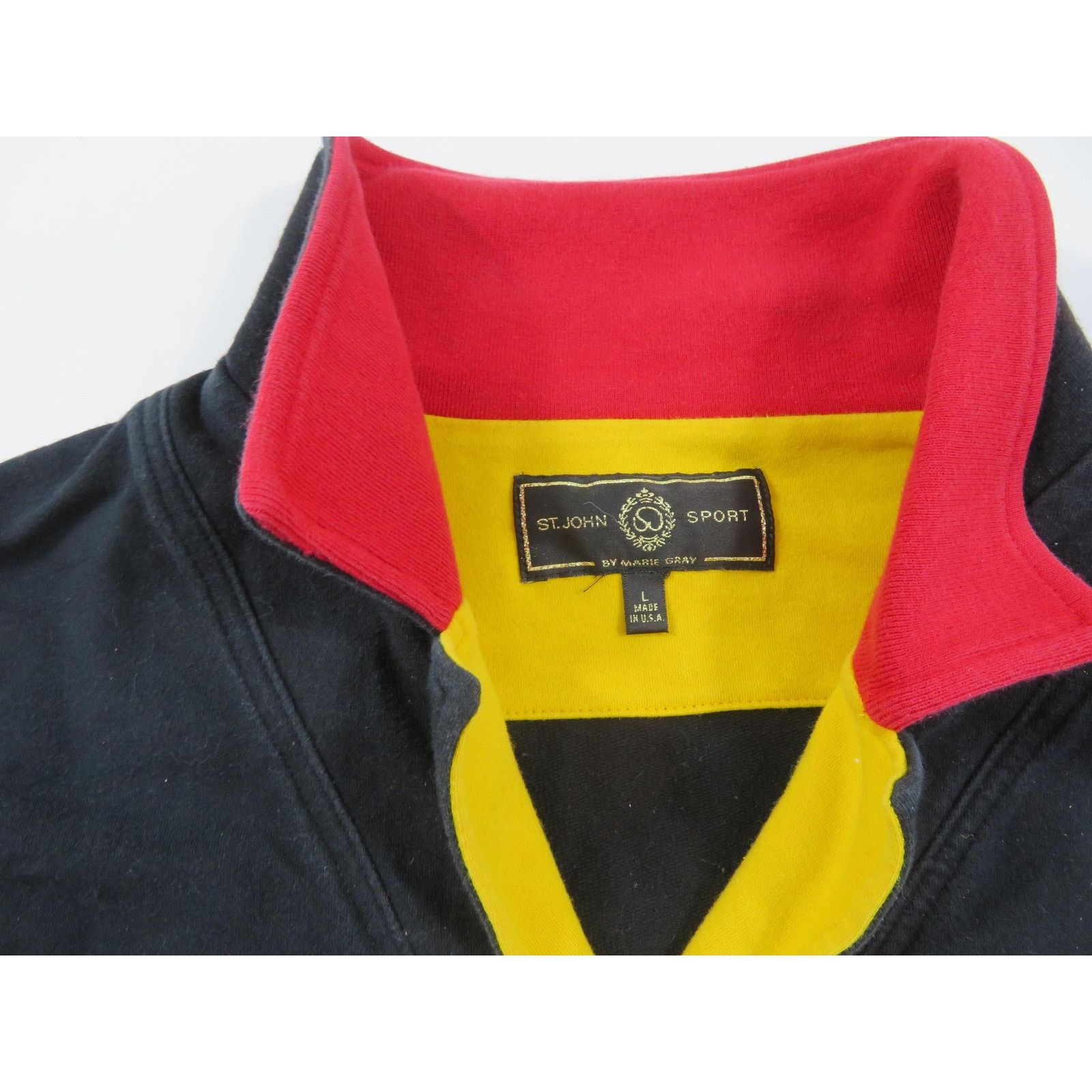 St. John St John Sport By Marie Gray Black Sweatshirt Sweater Sz L Size L / US 10 / IT 46 - 3 Thumbnail