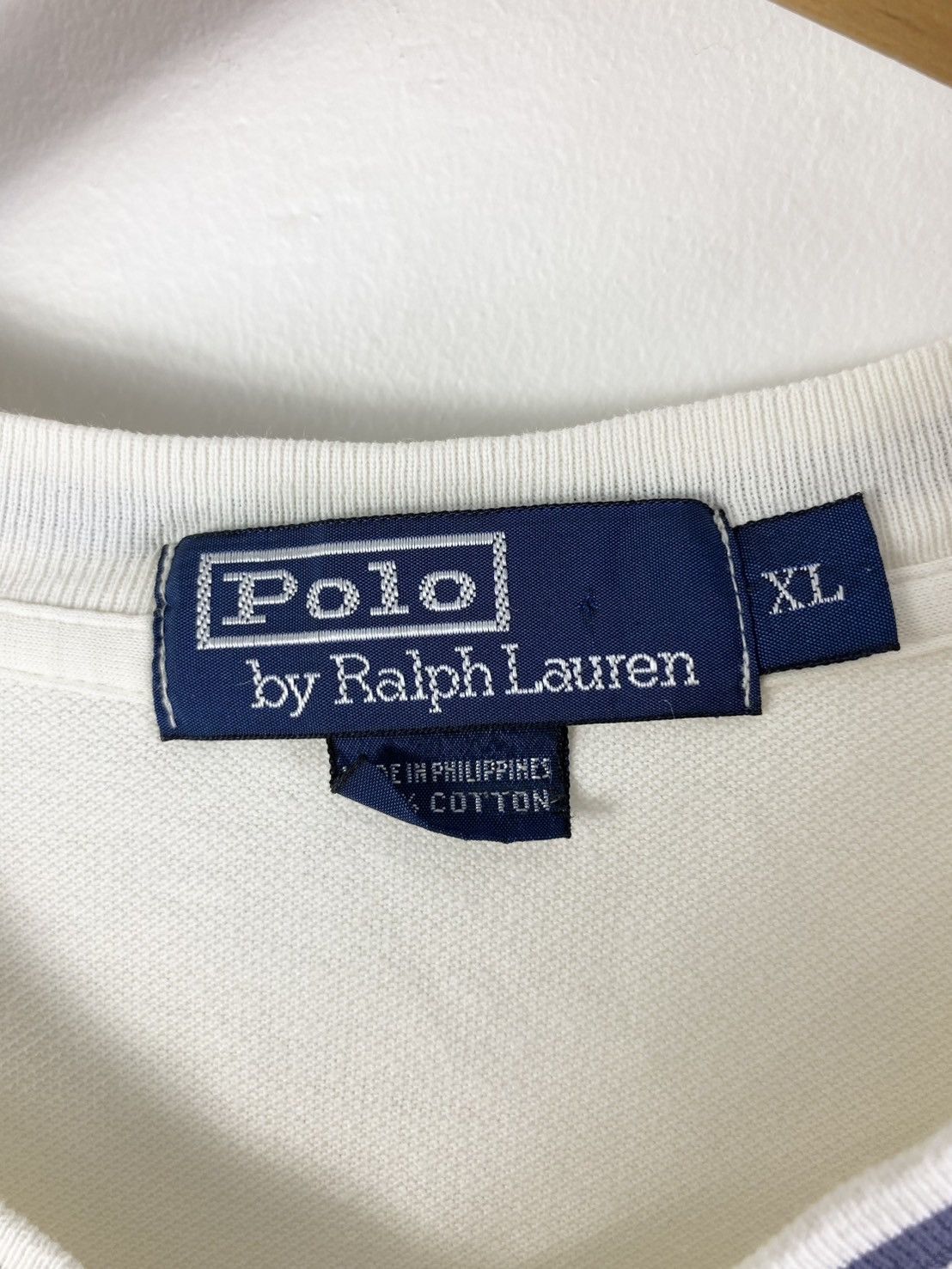 Polo Ralph Lauren Vintage Polo Ralph Lauren V Neck Tee Size US XL / EU 56 / 4 - 2 Thumbnail