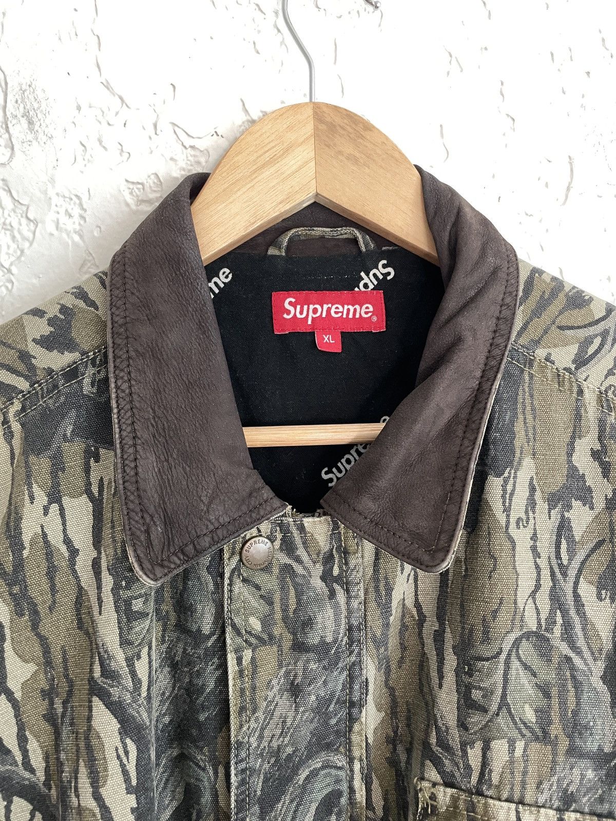 Supreme 🔥 Supreme® x Mossy Oak® RARE Leather Collar Field Jacket Size US XL / EU 56 / 4 - 13 Thumbnail