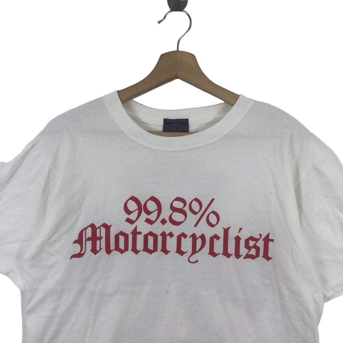 Vintage IGNITION 45 99.8% Motorcyclist Chopper Tee Shirt Top Size US M / EU 48-50 / 2 - 2 Thumbnail