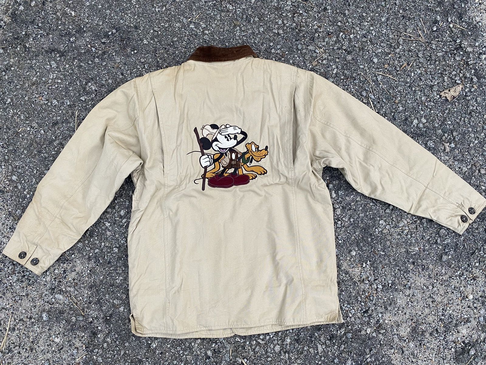 Disney × Mickey Mouse Vintage 90s Embroidered Disney Mickey Chore Jacket Size US S / EU 44-46 / 1 - 1 Thumbnail