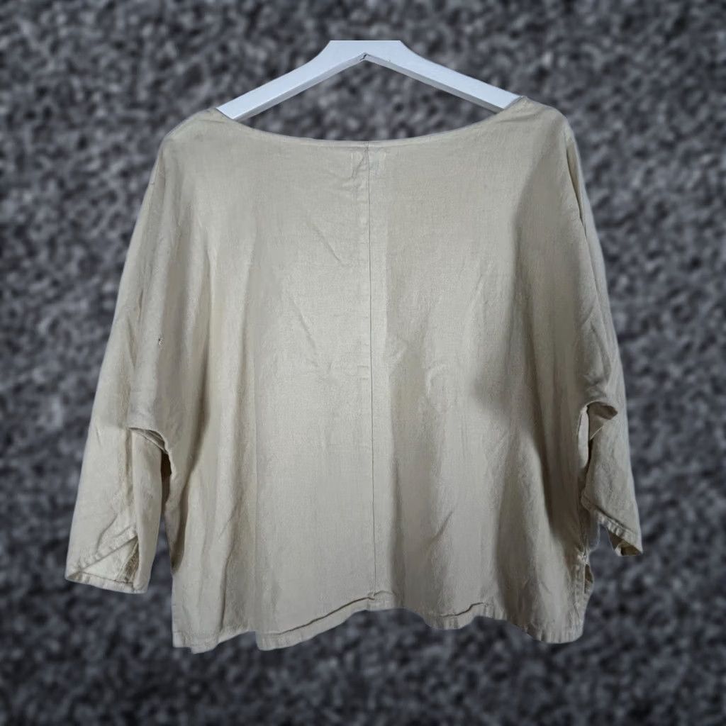 Arrow Me & Arrow Women Ivory Boat Neck Dolman Sleeve Top Blouse Medium Casual USA Made Size M / US 6-8 / IT 42-44 - 1 Thumbnail