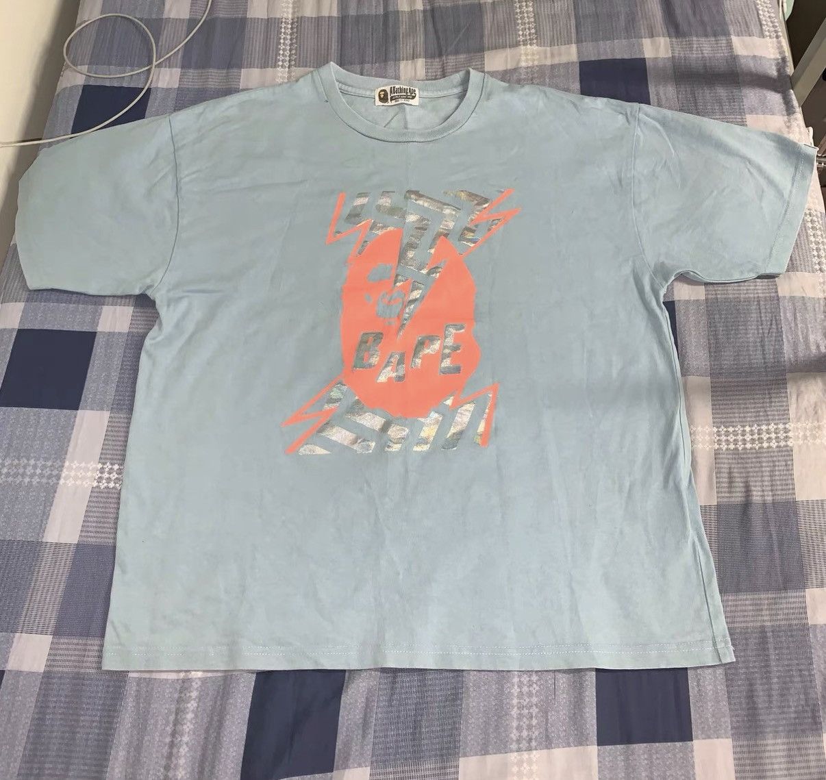 Bape BAPE OG Nigo era sky blue short-sleeve T-shirt Size US M / EU 48-50 / 2 - 1 Thumbnail