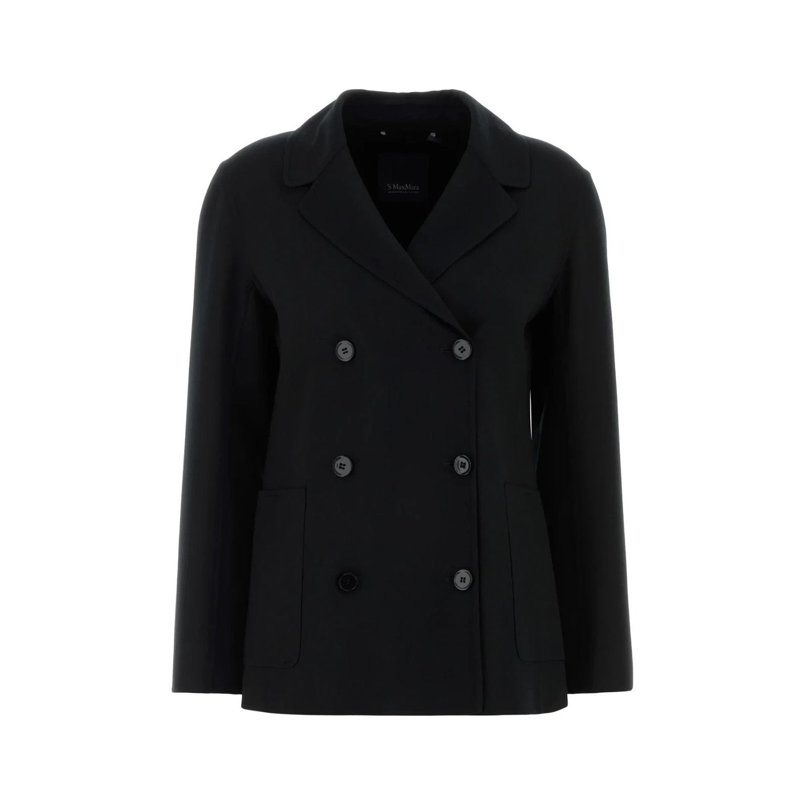 Max Mara MAX MARA Fiore Black Stretch Wool Blazer New & Authentic (Wo Size L / US 10 / IT 46 - 1 Thumbnail