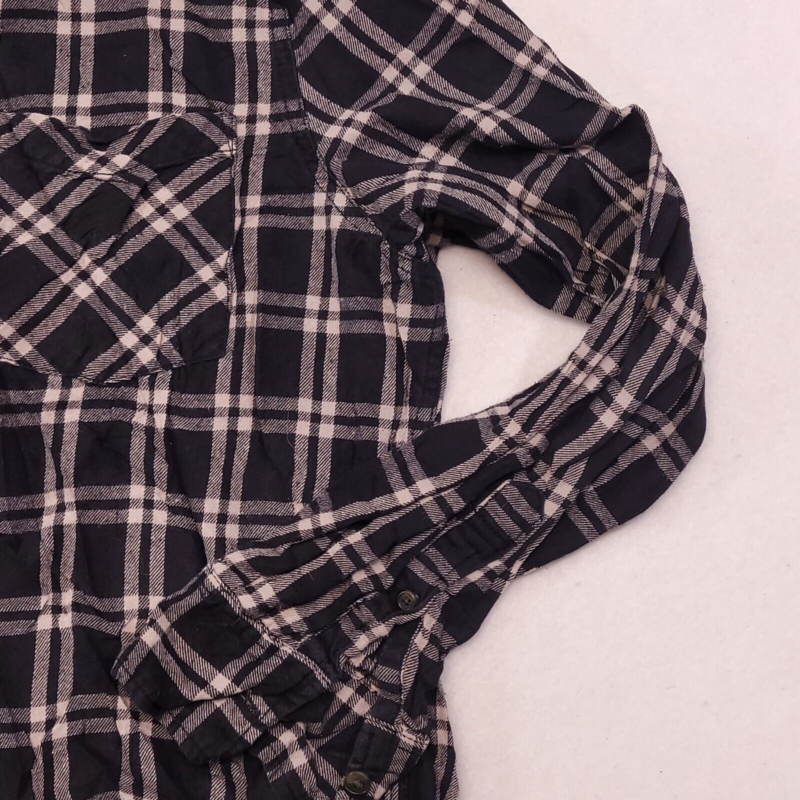 Arizona Jean Co. Arizona Jean Co Windowpane Flannel Shirt Womens Size L Black Size L / US 10 / IT 46 - 6 Thumbnail