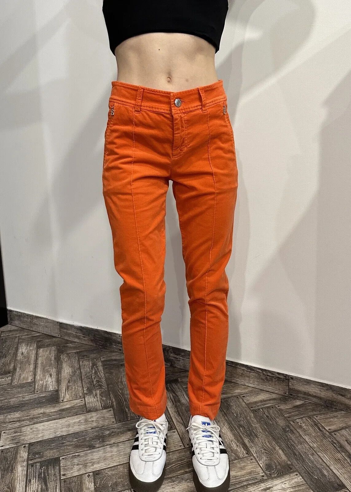 Bogner BOGNER VELVET PANTS WOMENS ORANGE TROUSERS Size Eur 34 Size 27" / US 4 / IT 40 - 3 Thumbnail