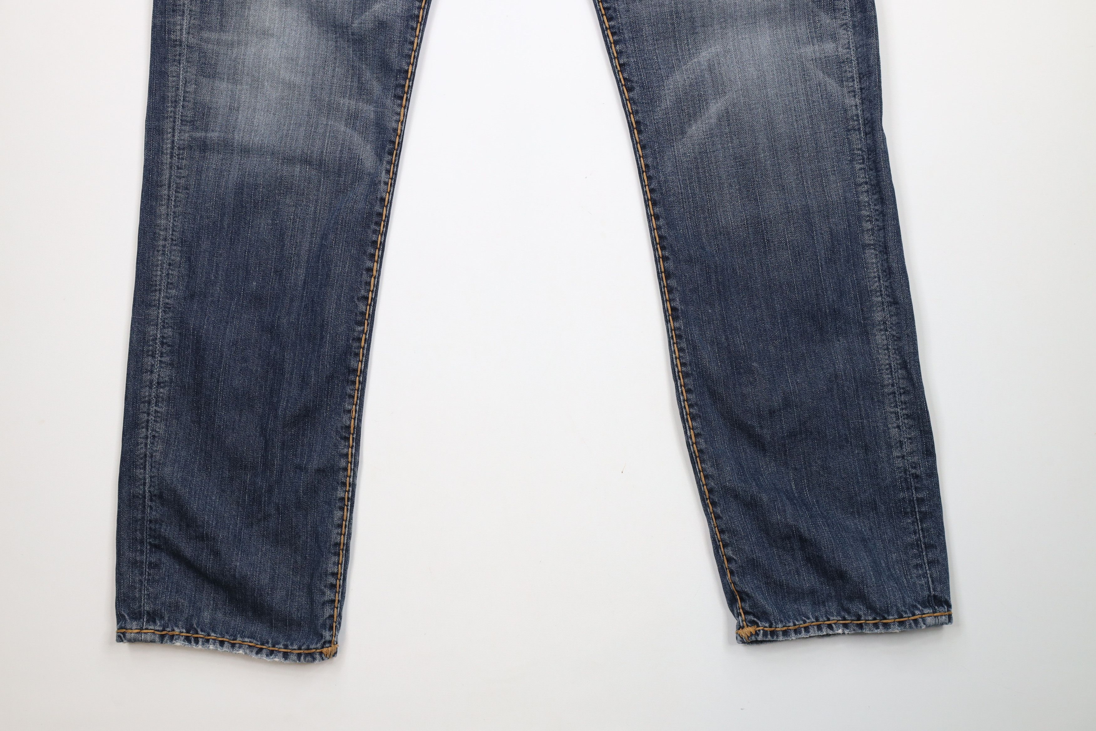 True Religion × Vintage True Religion Relaxed Slim Thick Stitch Denim Jeans USA Blue Size US 36 / EU 52 - 4 Thumbnail