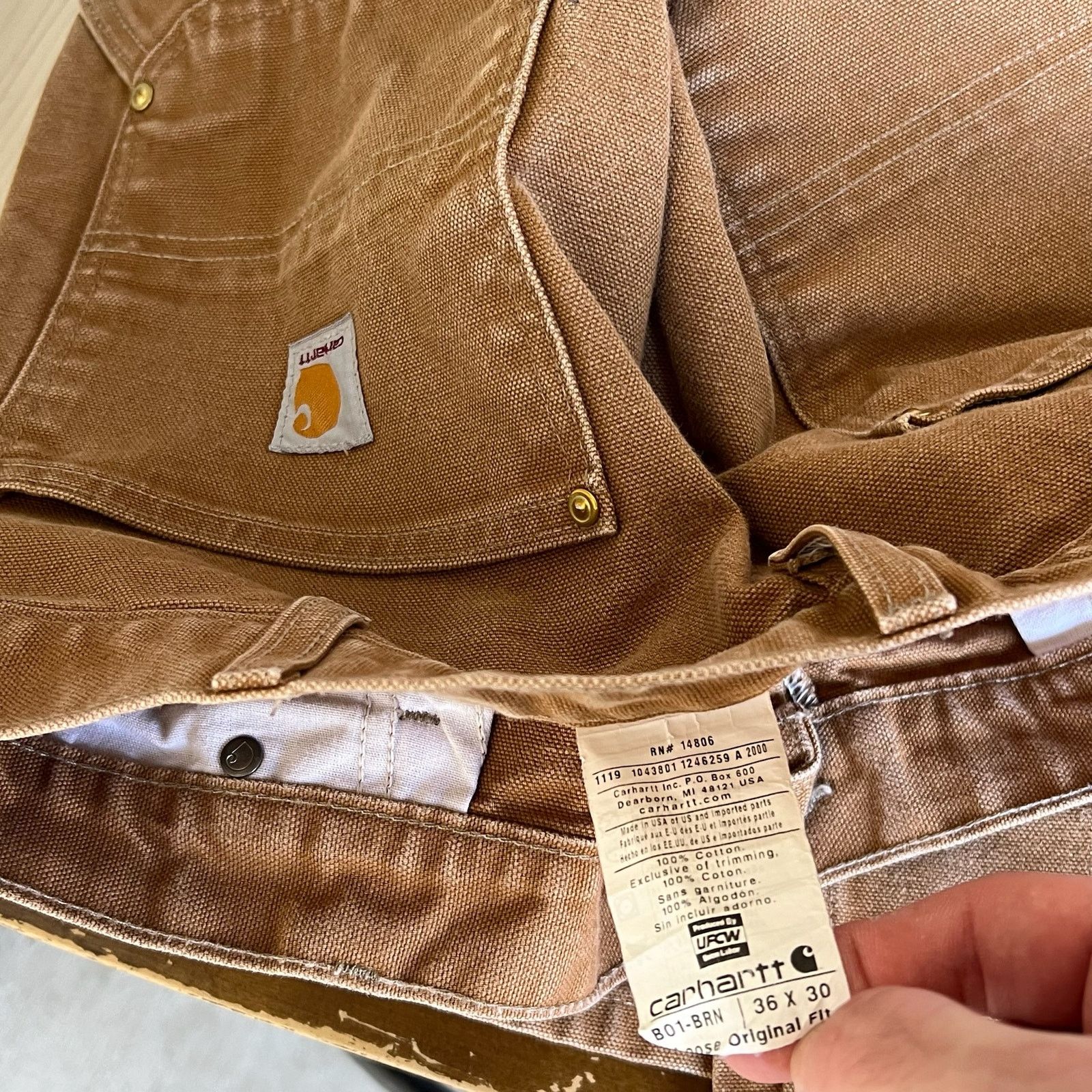 Carhartt × Vintage Carhartt brown double knee work wear carpenter pants Size US 34 / EU 50 - 7 Thumbnail