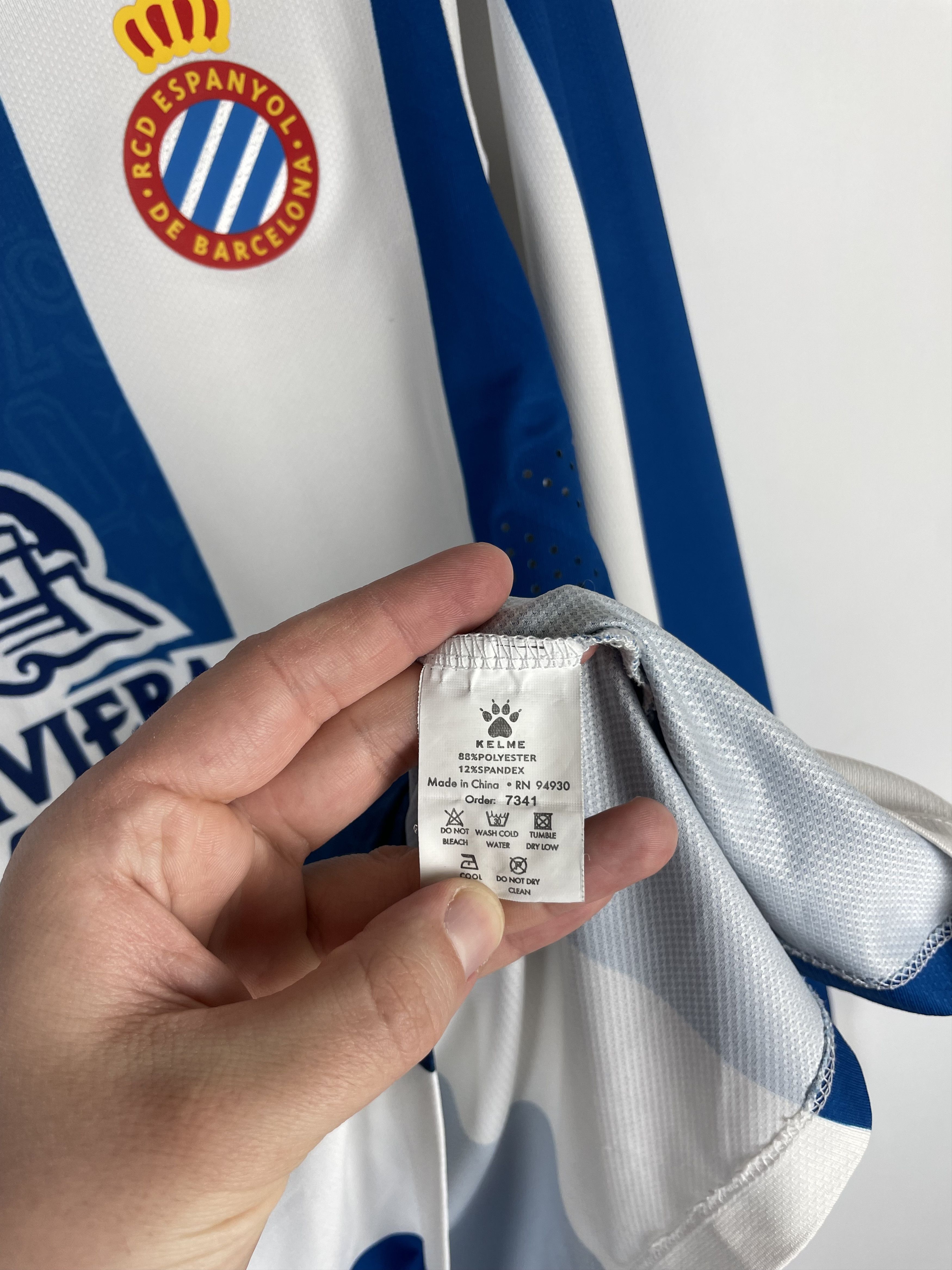 Vintage Kelme Espanyol Jersey Long Sleeve Home Size US L / EU 52-54 / 3 - 8 Thumbnail