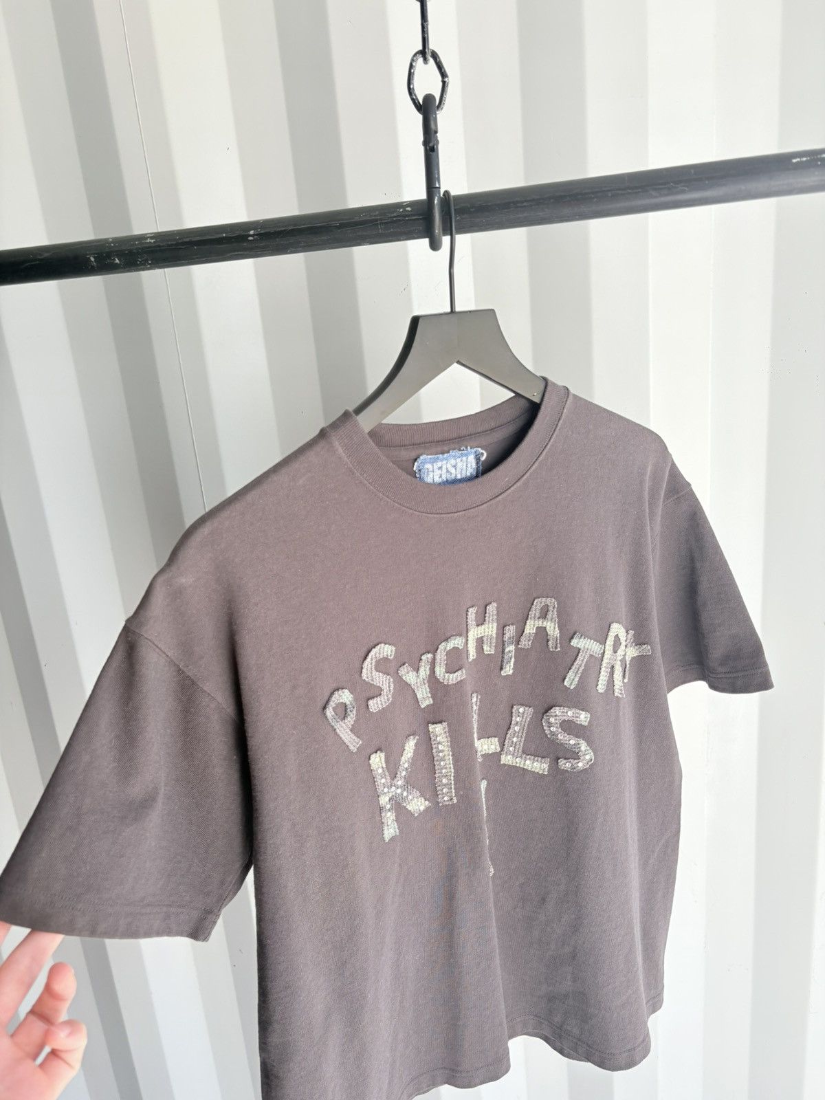 Vintage Psychiatry Kills Thermal Print Shirt FADED Grunge Band Size US M / EU 48-50 / 2 - 2 Thumbnail