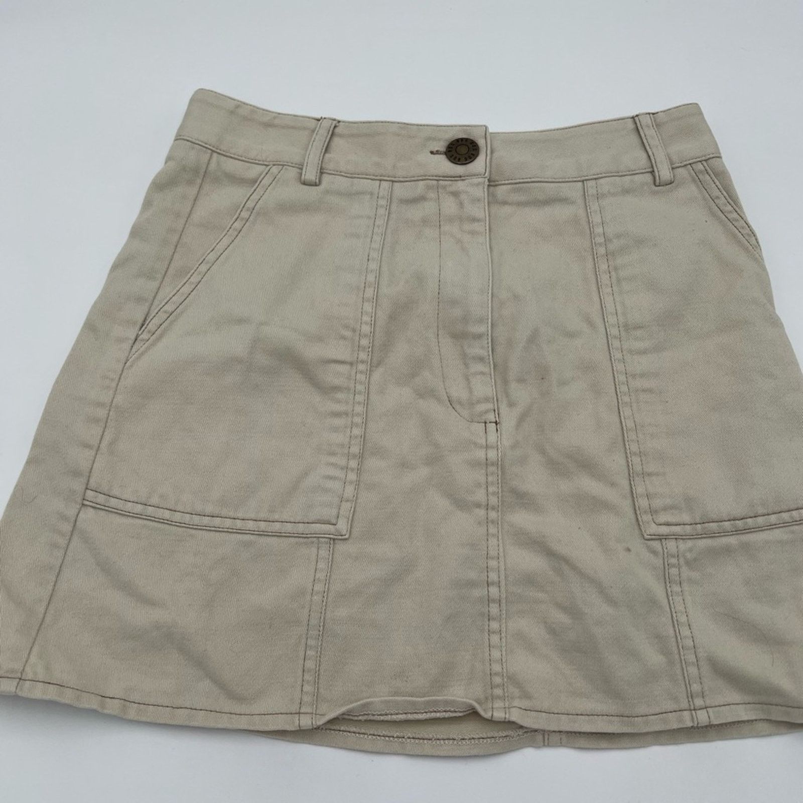 Urban Outfitters Urban Outfitters BDG Beige Denim Mini Skirt Size S-P Size 27" / US 4 / IT 40 - 5 Thumbnail
