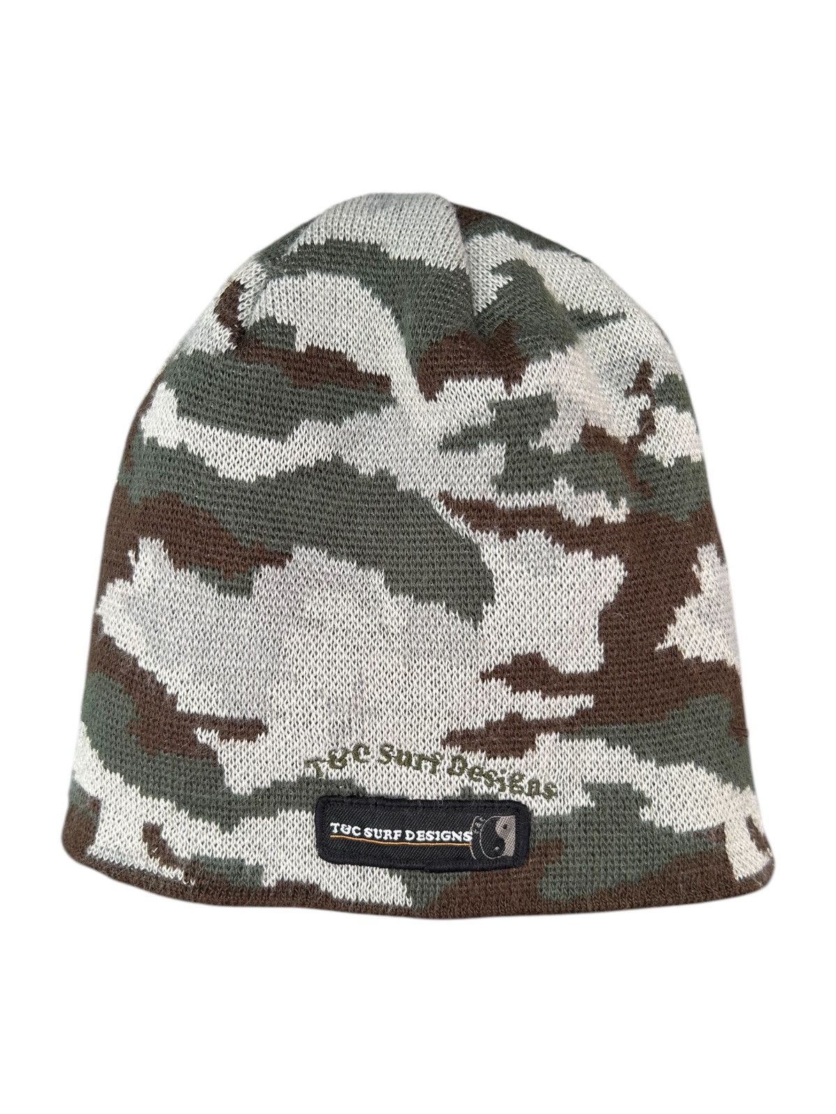 Japanese Brand × Kapital × Vintage Vintage t&C Surf Design Knitt Beanie Hats Camoo ☠️☠️ Size ONE SIZE - 2 Thumbnail