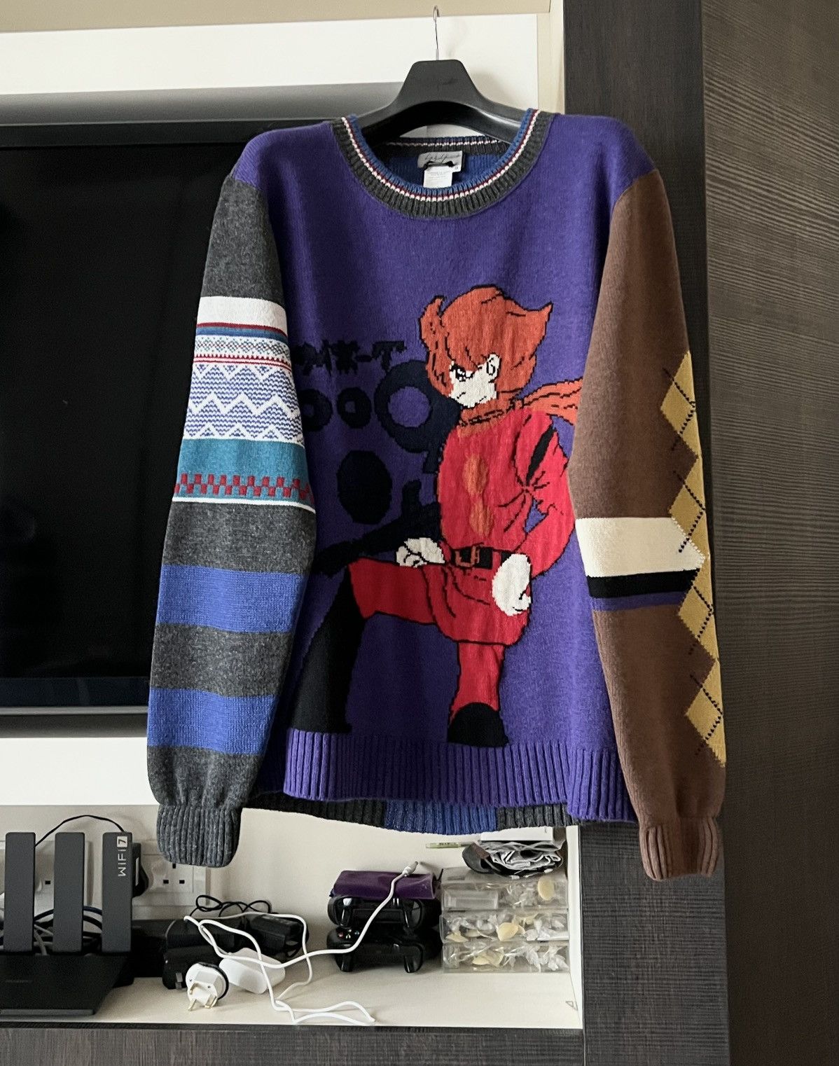 Yohji Yamamoto POUR HOMME AW07 ‘Cyborg009’ Graphic Knit