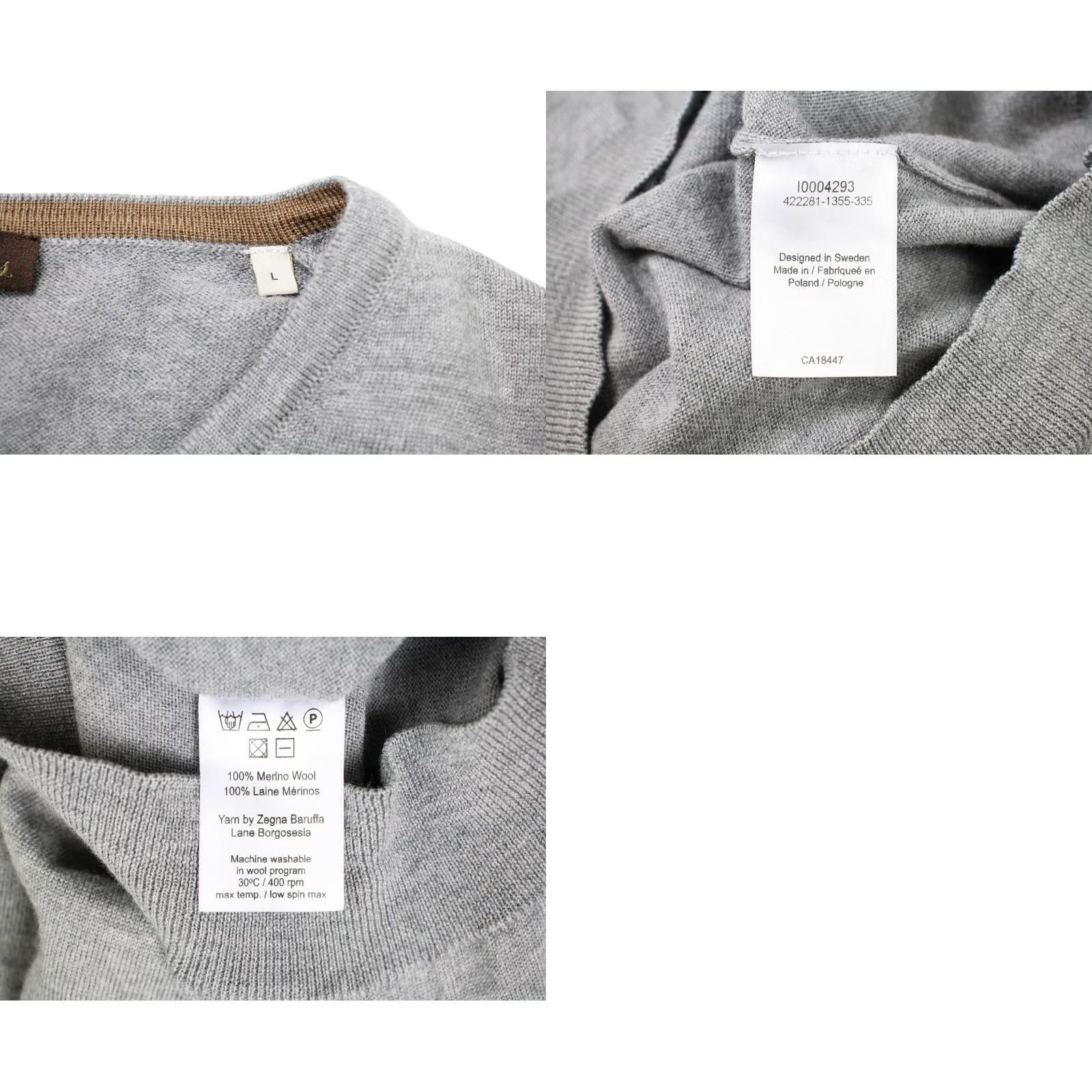 Vintage Stenstroms Jumper Mens MEDIUM Merino Wool Knitted V-Neck Melange Pullover Grey Knit Casual Winter All Seasons Mens Size US M / EU 48-50 / 2 - 8 Thumbnail