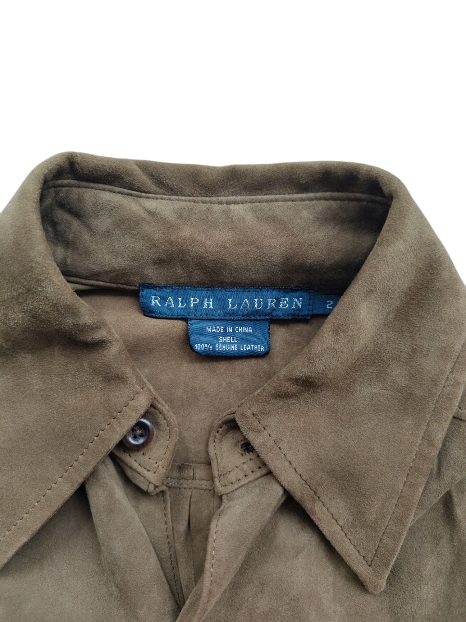 Ralph Lauren Brown Suede Long Sleeve Shirt Dress Size XS / US 0-2 / IT 36-38 - 3 Thumbnail