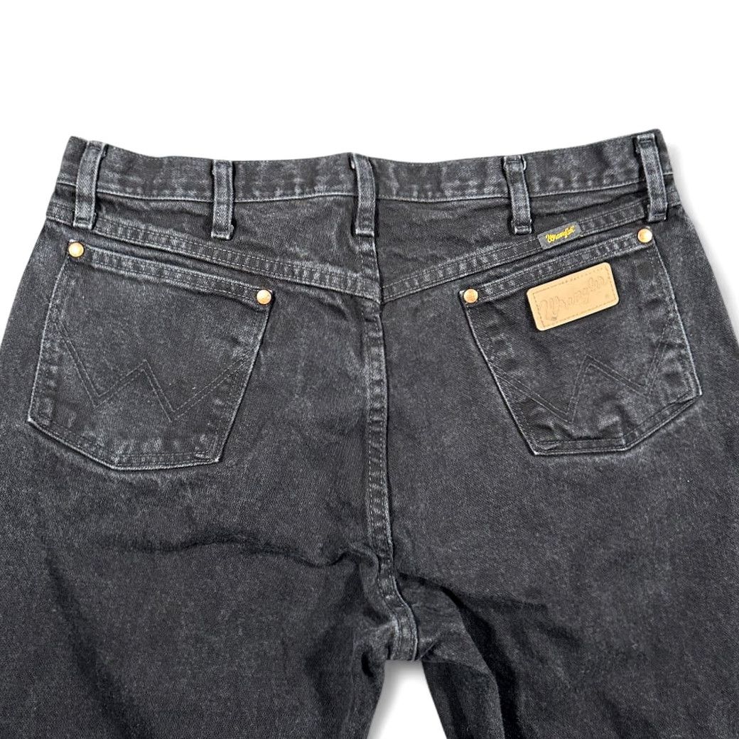 Wrangler Wrangler Jeans Mens 36x35 Black Straight Leg Workwear Cowboy Cut Cotton Denim Size US 36 / EU 52 - 5 Thumbnail