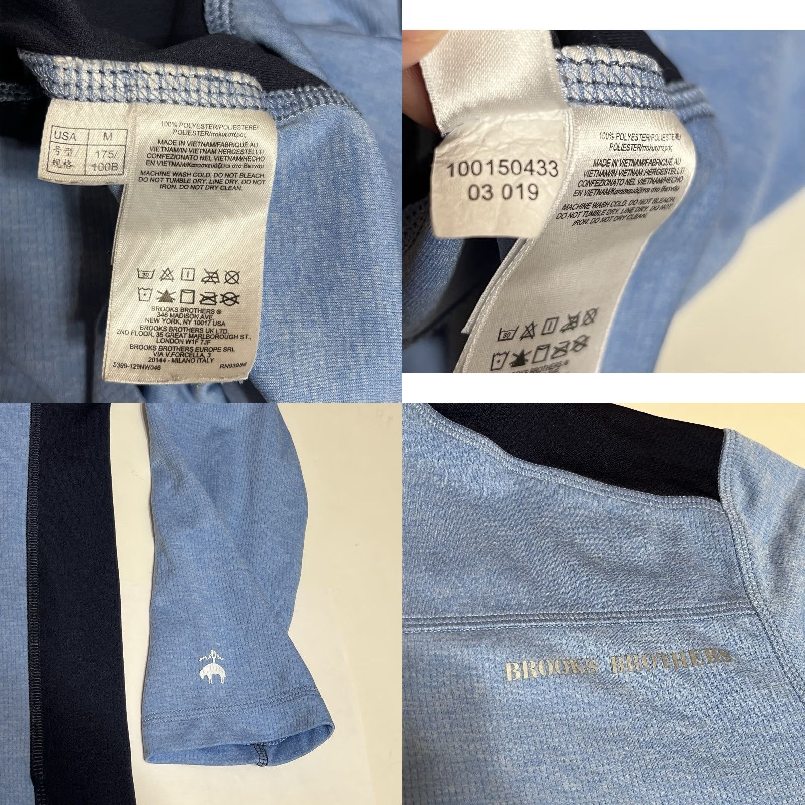 Brooks Brothers Brooks Brothers Windbreaker Pullover 1/4 Zip Mens M Blue Performance Golf Activewear Regular Size M Size US M / EU 48-50 / 2 - 8 Thumbnail