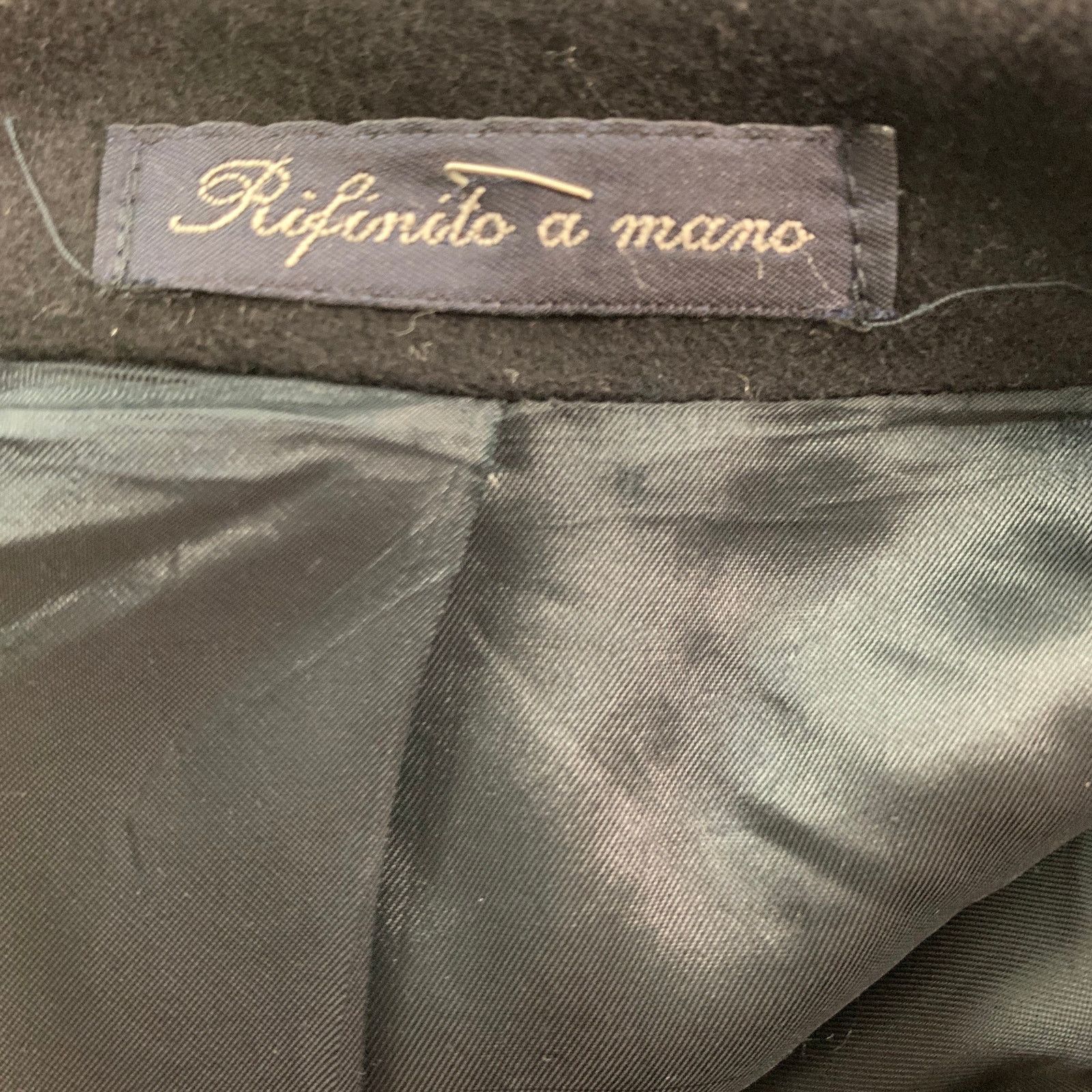 Yves Saint Laurent YVES SAINT LAURENT Black Wool Blend Single Breasted Coat Size US L / EU 52-54 / 3 - 4 Thumbnail