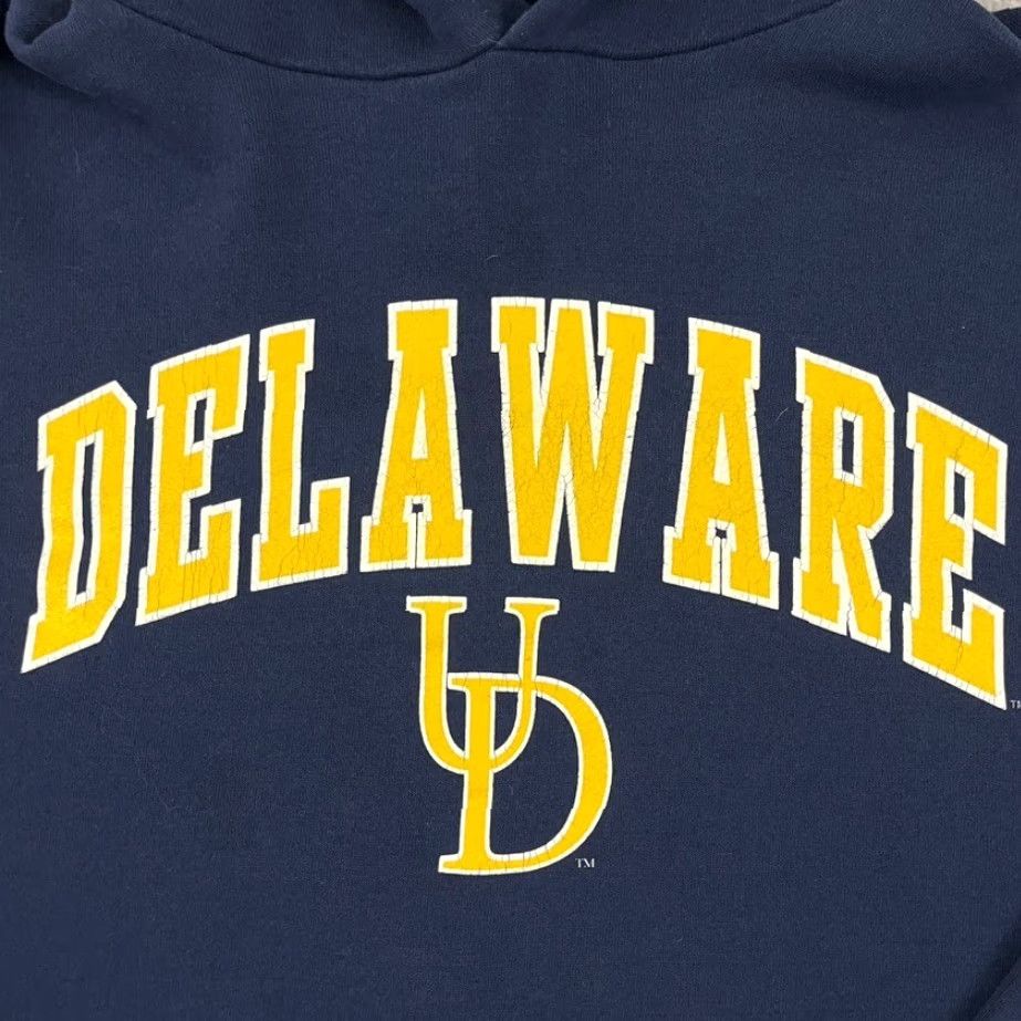 Russell Athletic VINTAGE University of Delaware UD Hoodie Mens XL/2XL Blue Russell Sweatshirt 90s Hoodie Mens XL/2XL Blue Russell Athletic University 90s Size US XL / EU 56 / 4 - 2 Thumbnail