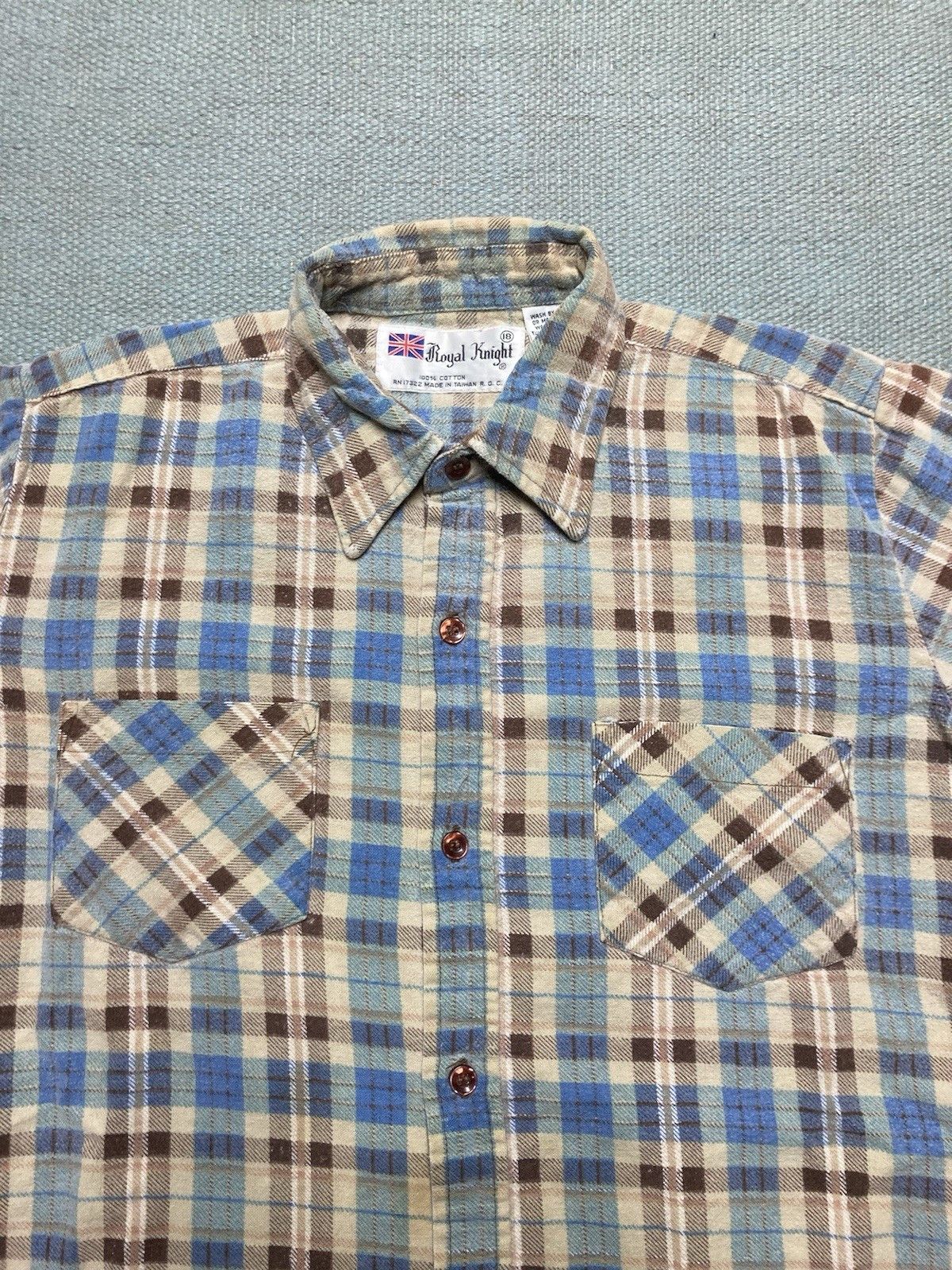 Vintage 70s 80s flannel shirt brushed cotton boys 18 men’s small Size US S / EU 44-46 / 1 - 2 Thumbnail
