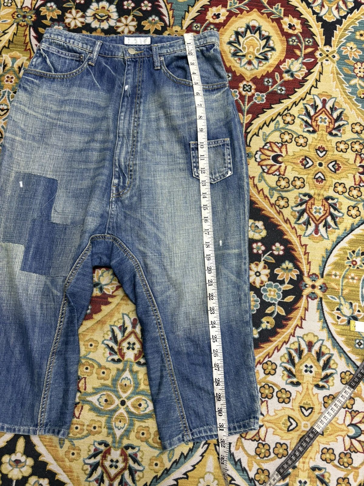 Issey Miyake × Ne-Net Ne-Net Issey Miyake Paint Splatter Patchwork Capri Pants Size US 30 / EU 46 - 25 Thumbnail