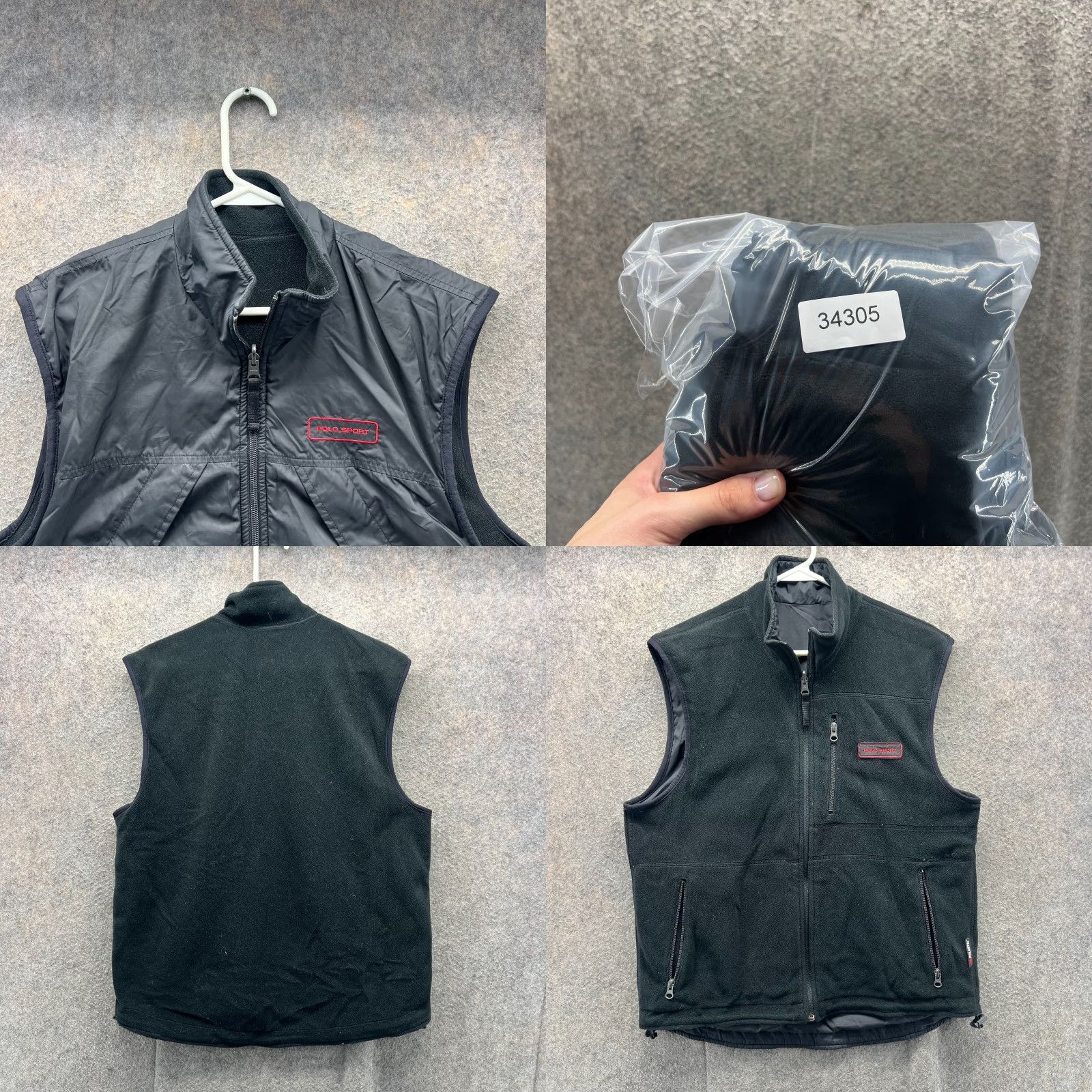 Vintage VINTAGE Polo Sport Vest Mens M Black Reversible Nylon Windbreaker Outdoor 90s Polo Sport Mens Size US M / EU 48-50 / 2 - 8 Thumbnail