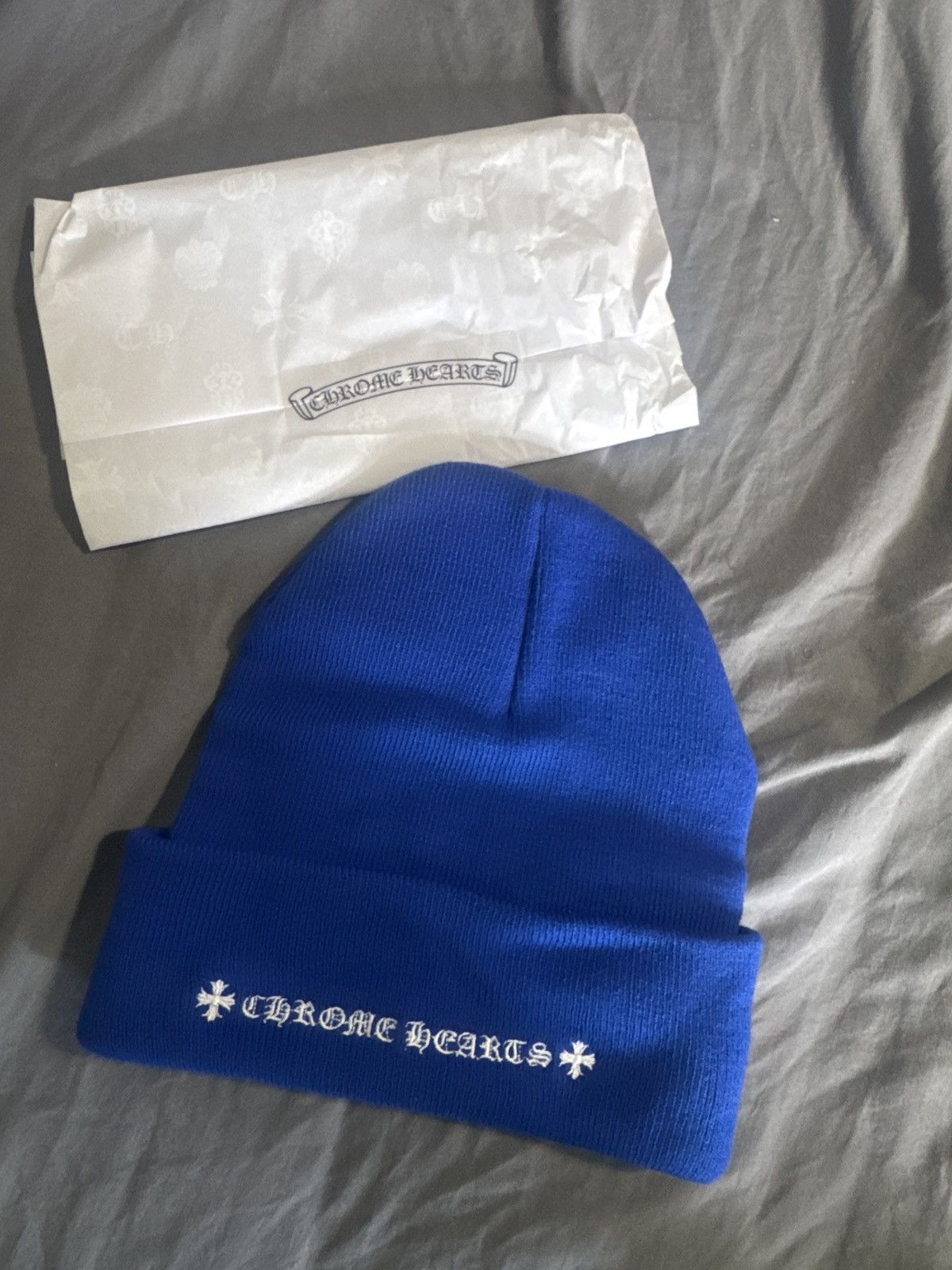 Chrome Hearts Chrome Hearts Watch Beanie Blue Size ONE SIZE - 2 Thumbnail