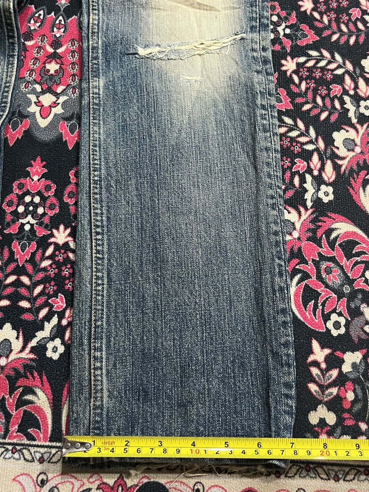 Japanese Brand Japanese Brand Rusty Blue Faded Washed Distressed Jeans Size 26" / US 2 / IT 38 - 14 Thumbnail