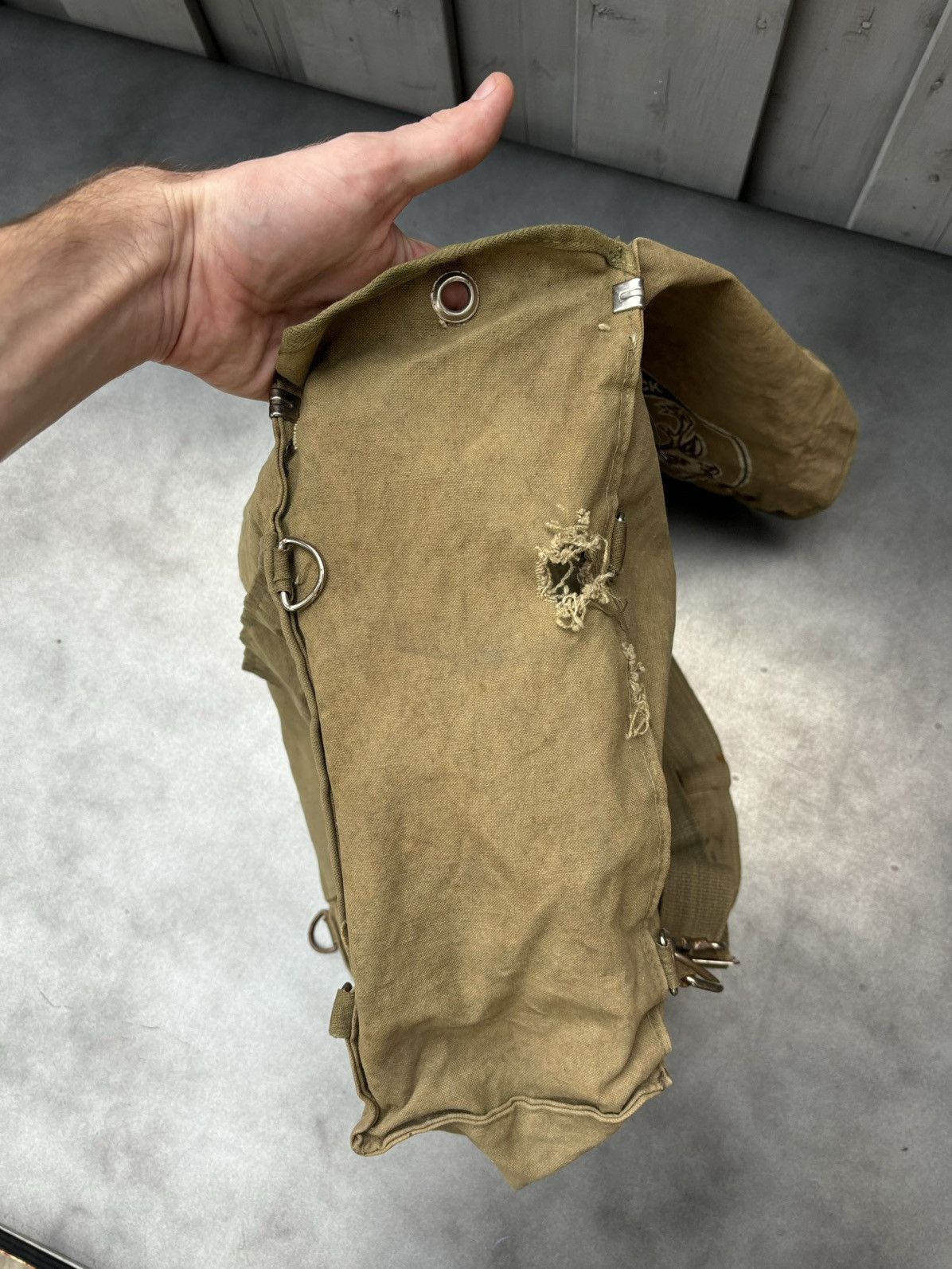 Vintage True Vintage Canvas Bag Trail Pack Boy Scout Army Backpack Size ONE SIZE - 5 Thumbnail