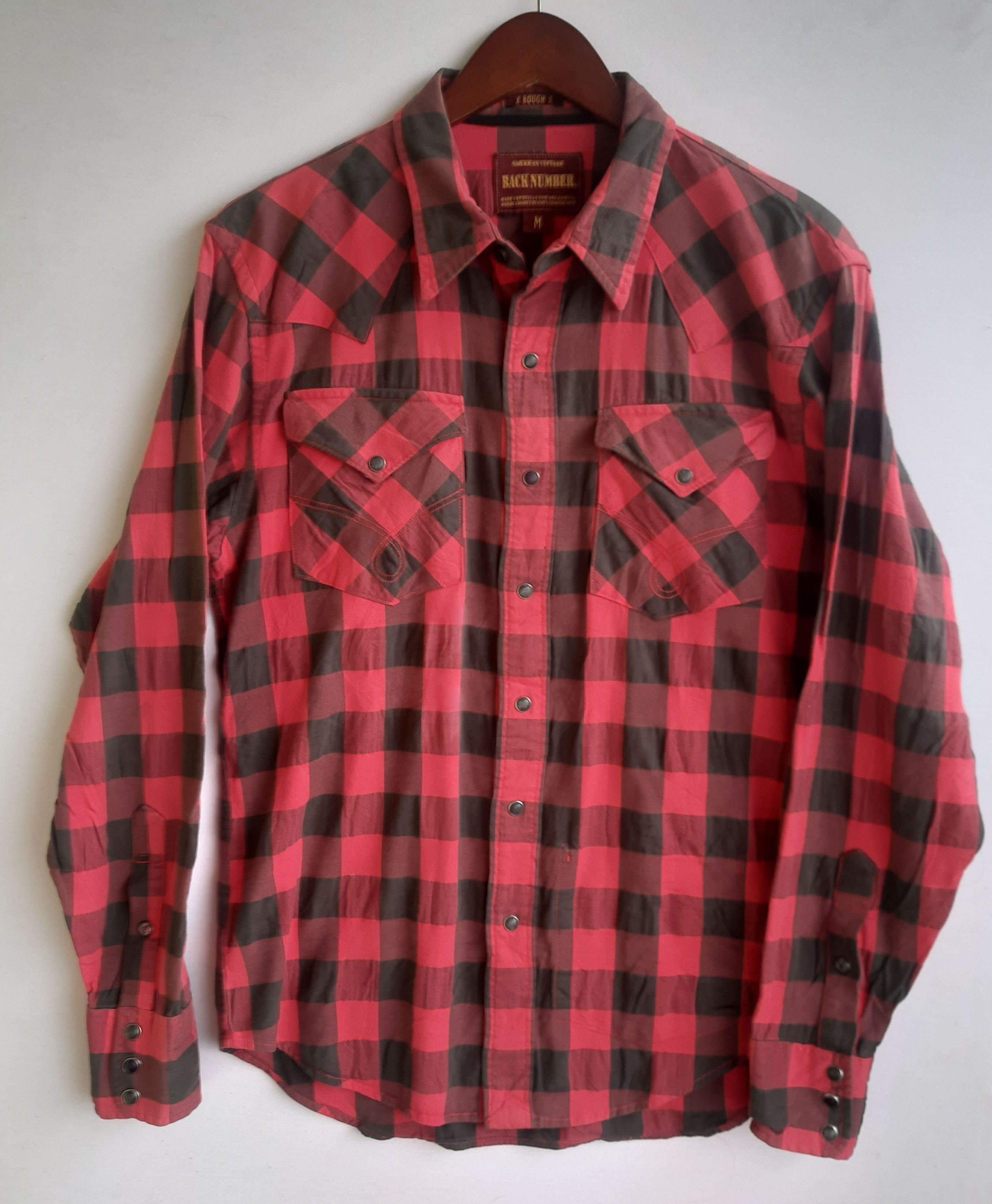 Japanese Brand Back Number x Rough Plaid Shirts Size US M / EU 48-50 / 2 - 1 Thumbnail